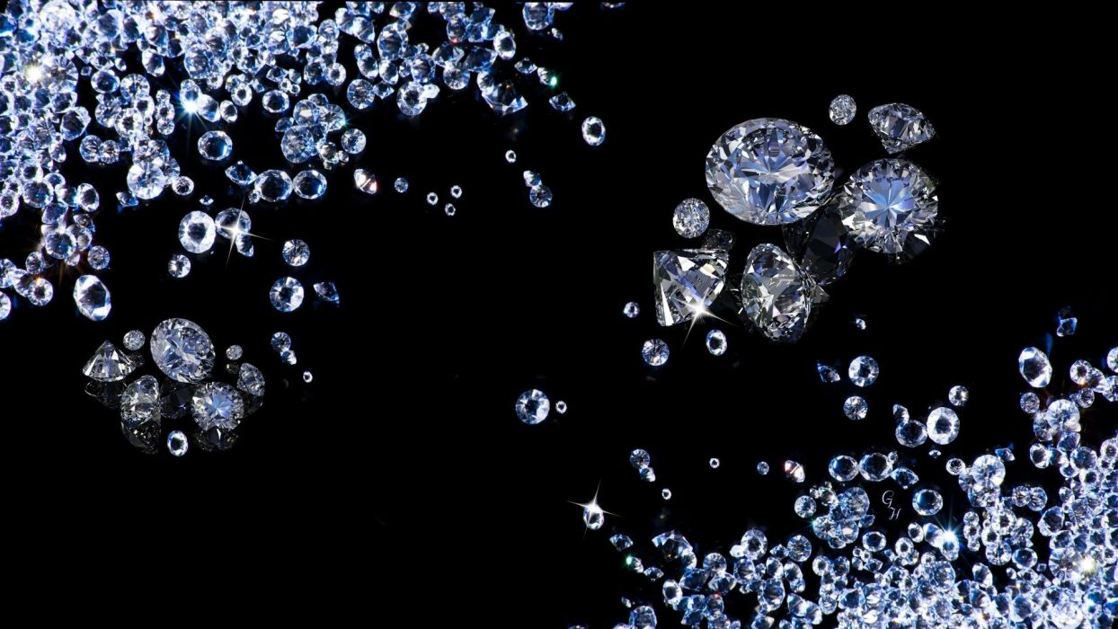 Diamanti astratti su nero, 1244x700 HD, Laptop