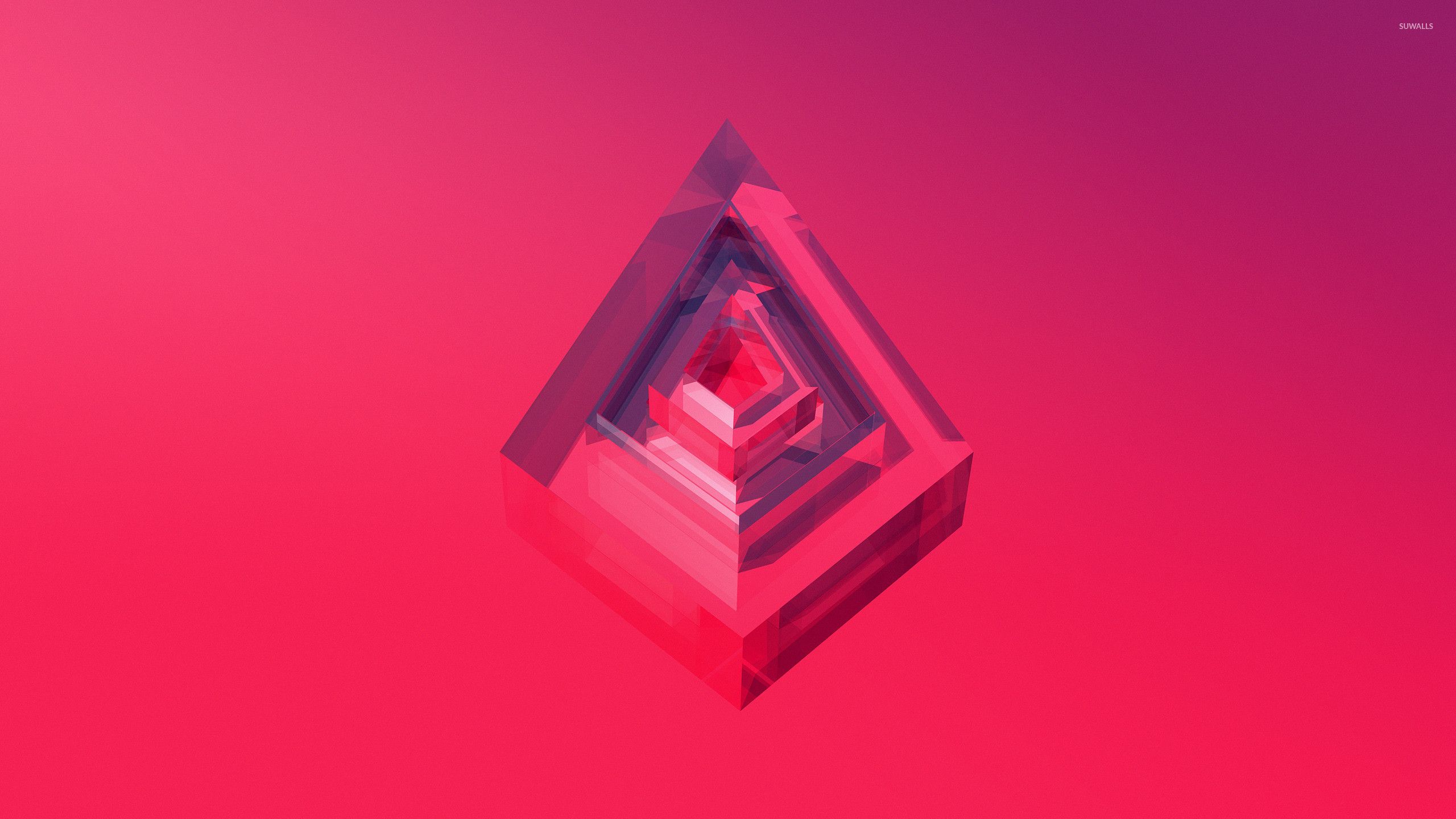 Diamante astratto rosa geometrico, 2560x1440 1440p, Desktop