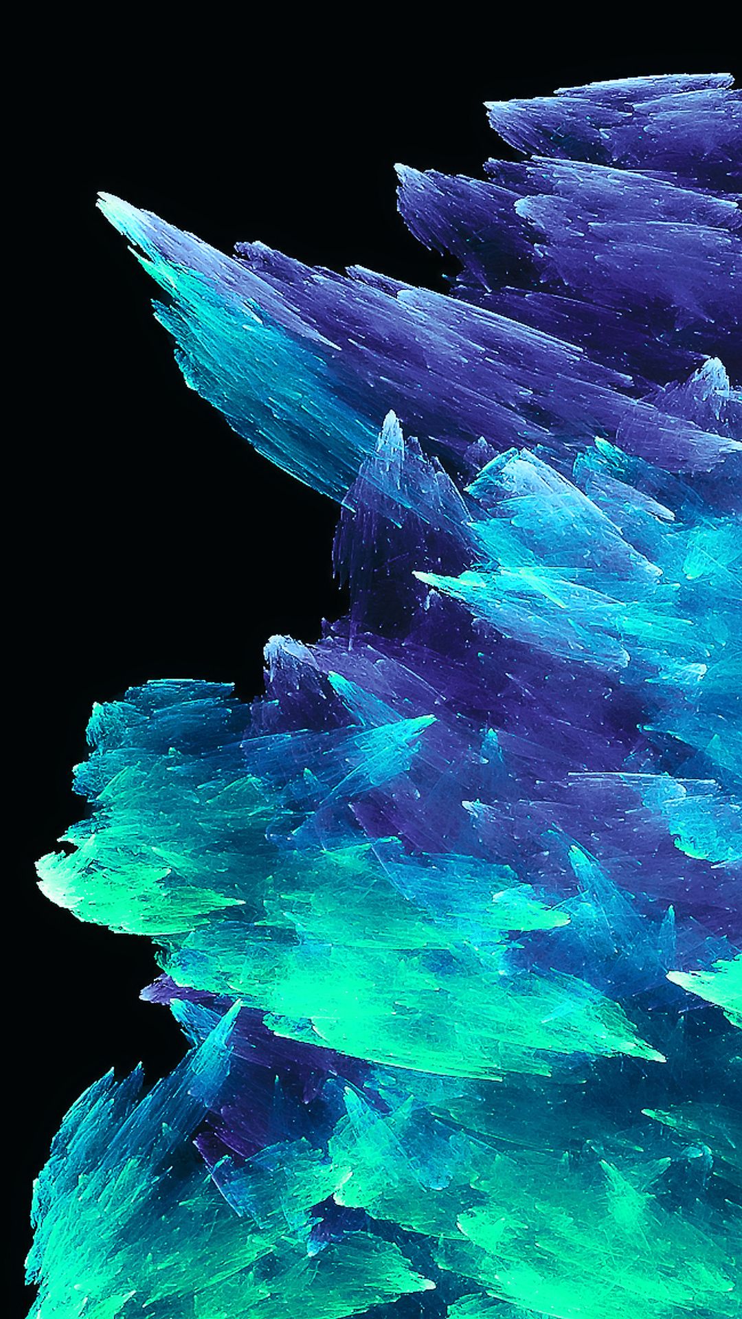 Cristalli astratti blu turchese, 1080x1920 Full HD Verticale, Samsung Galaxy