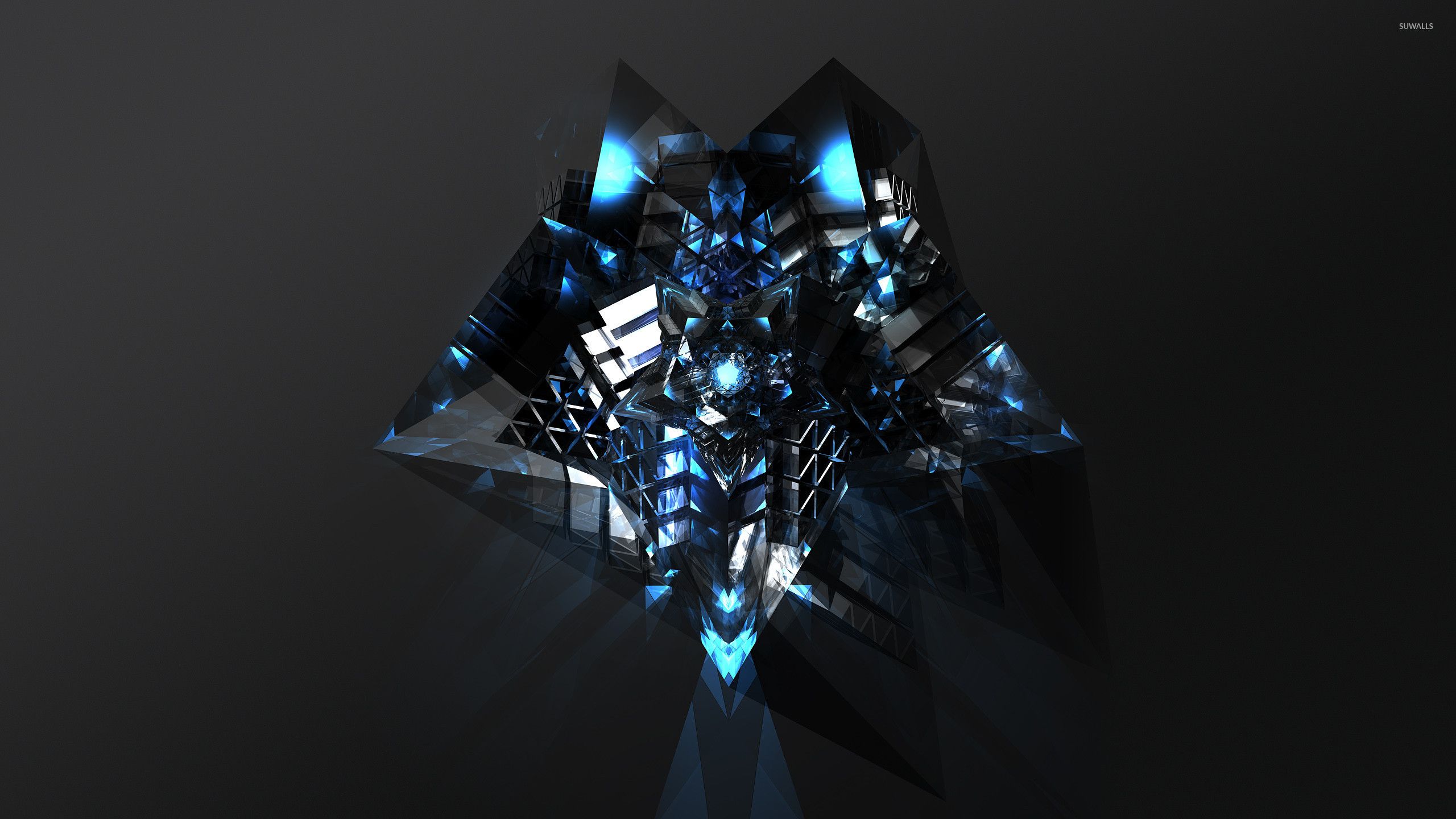 Diamante astratto blu metallico, 2560x1440 QHD, Laptop