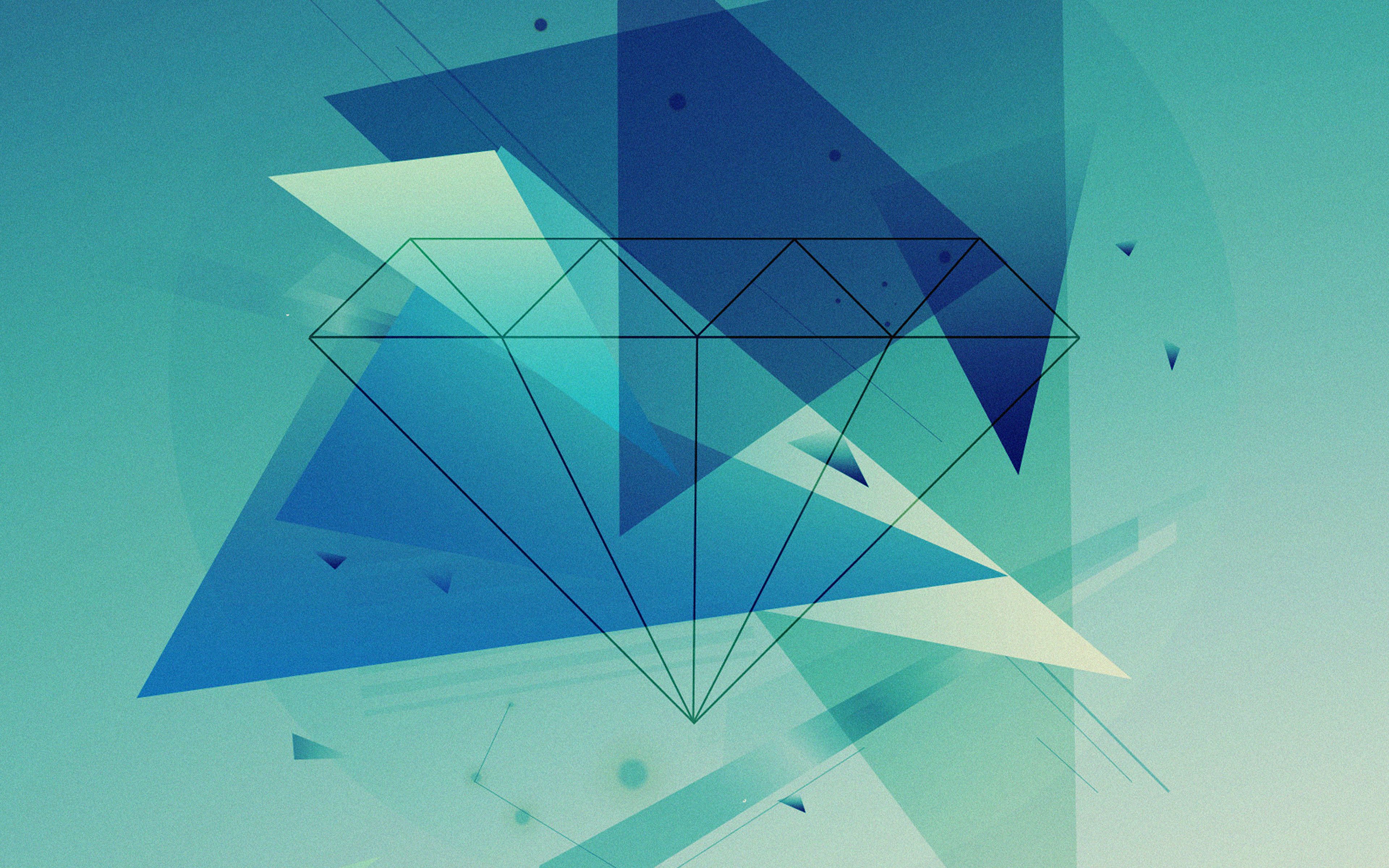 Diamante astratto blu turchese, 3840x2400 UHD, PC 4K