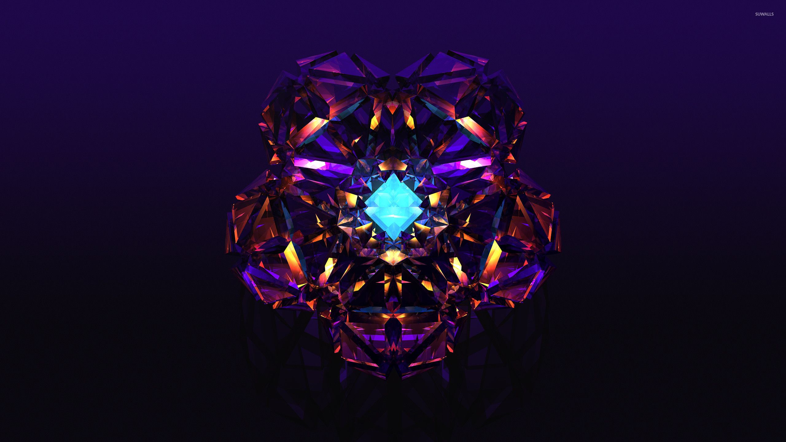 Diamante astratto viola geometrico, 2560x1440 1440p, Desktop