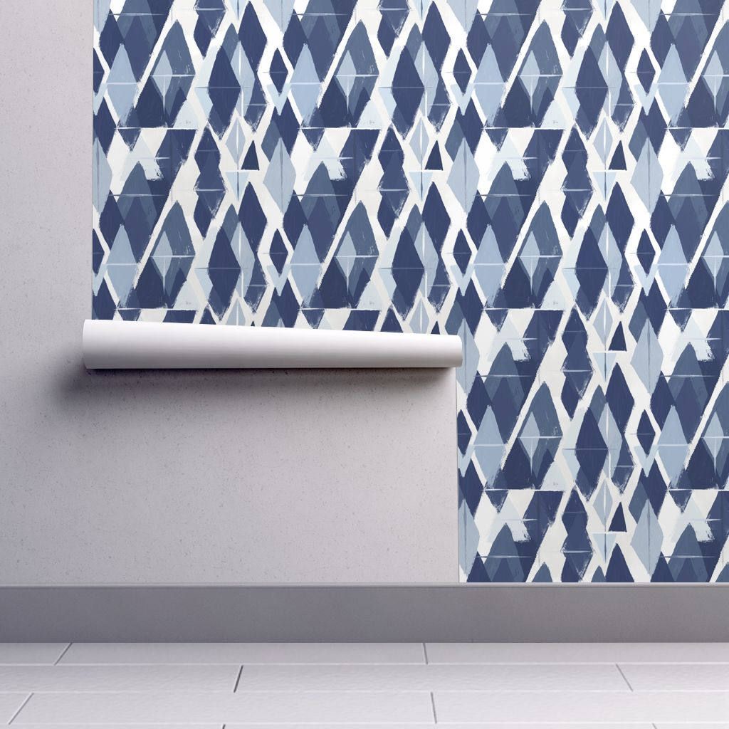 Diamanti astratti blu acquerello, 1024x1024 HD, Desktop