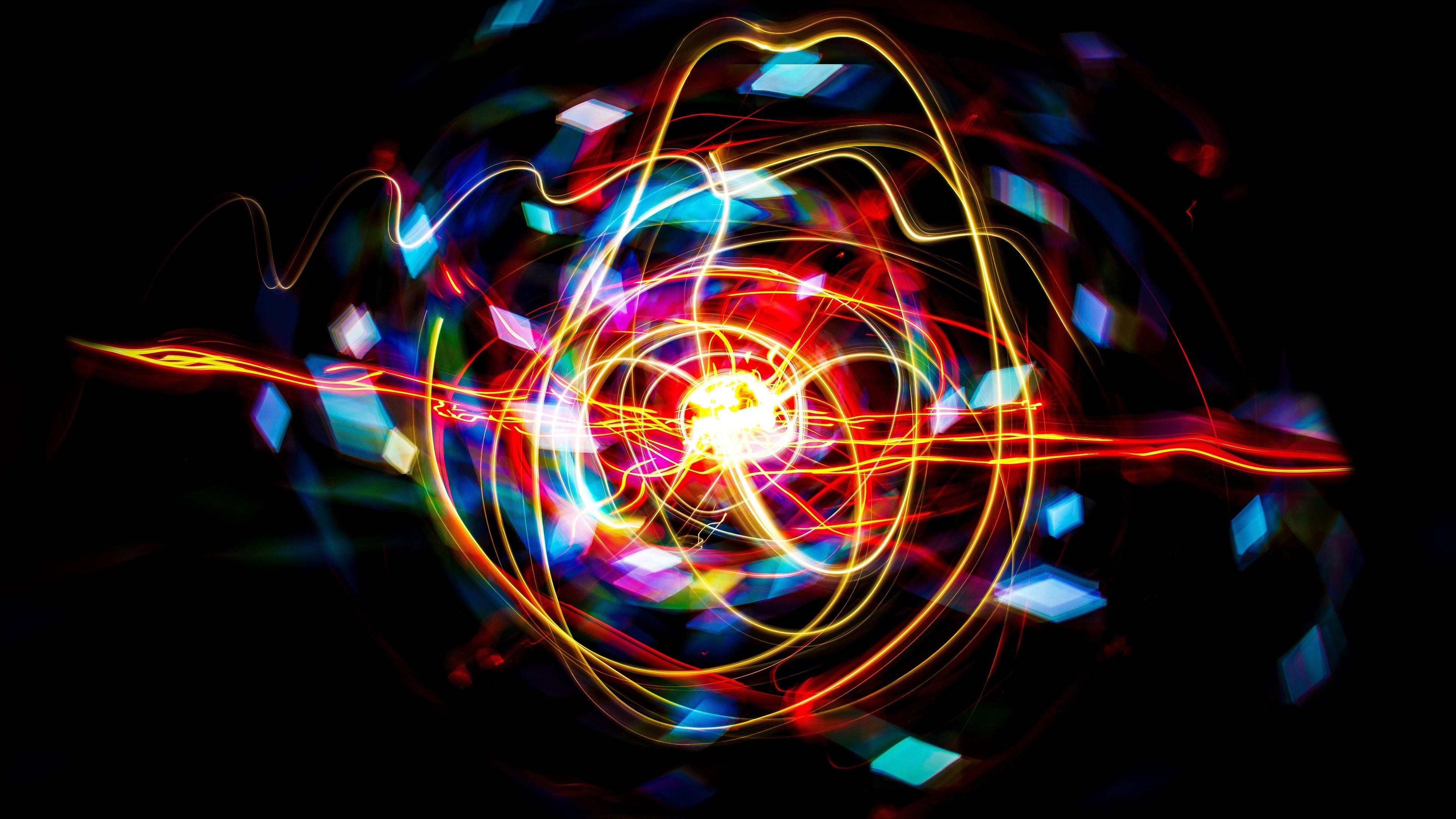Vortice astratto luci colorate, 3840x2160 Ultra HD, Monitor 4K