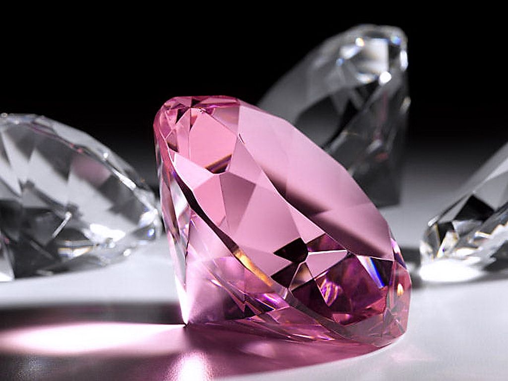 Diamante rosa con diamanti bianchi, 1024x768 HD, Desktop