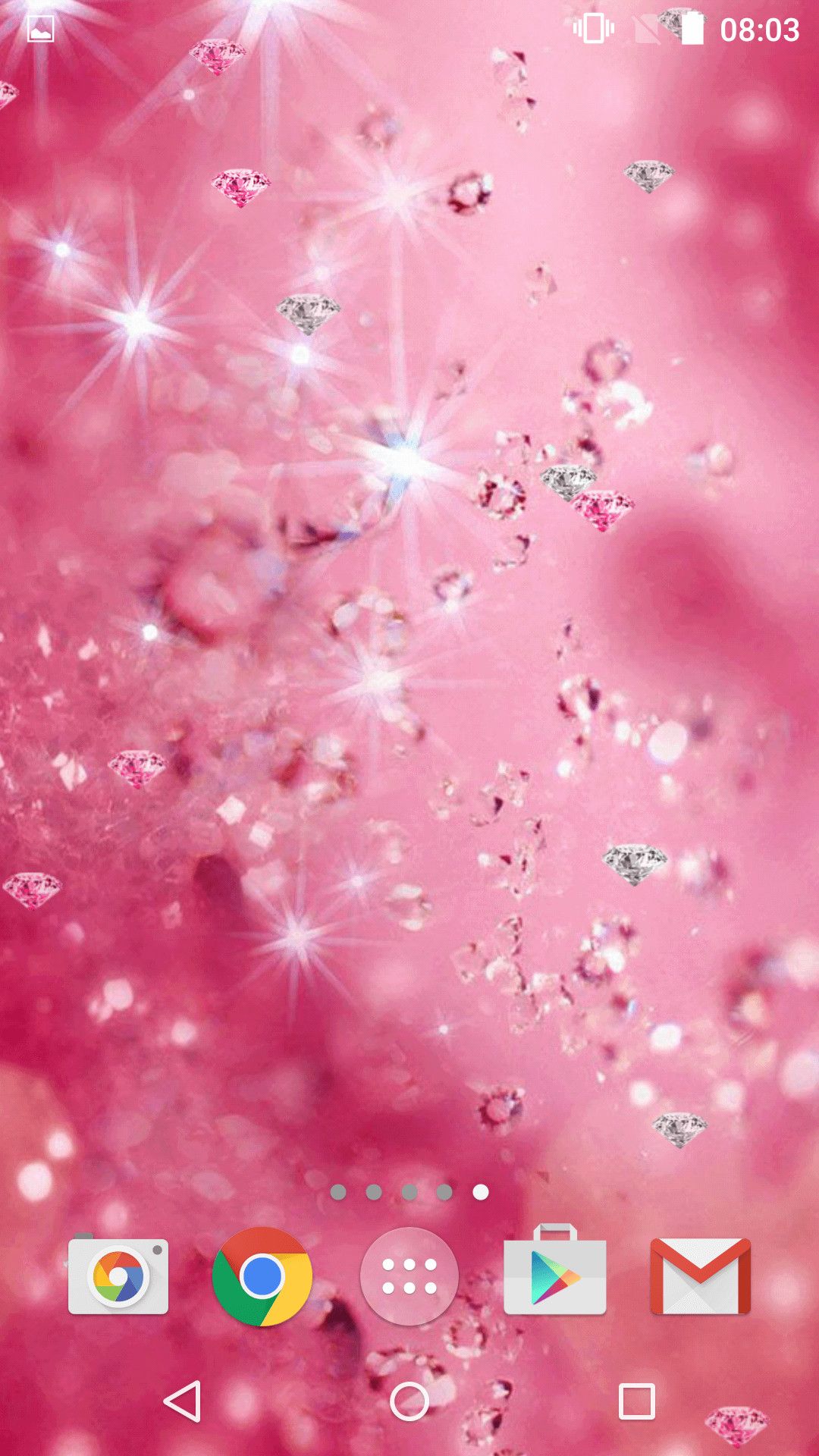 Diamanti rosa scintillanti sfondo, 1080x1920 Verticale, Telefono