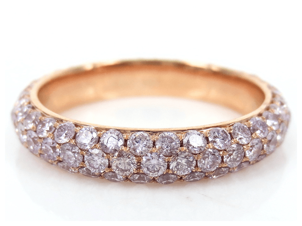 Anello oro rosa con diamanti pavé, 1024x768 HD, Desktop