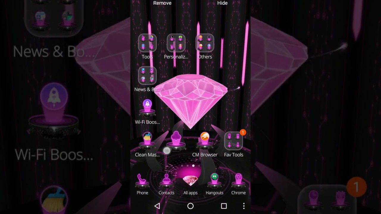 tema smartphone diamante rosa, 1280x720 HD, Desktop