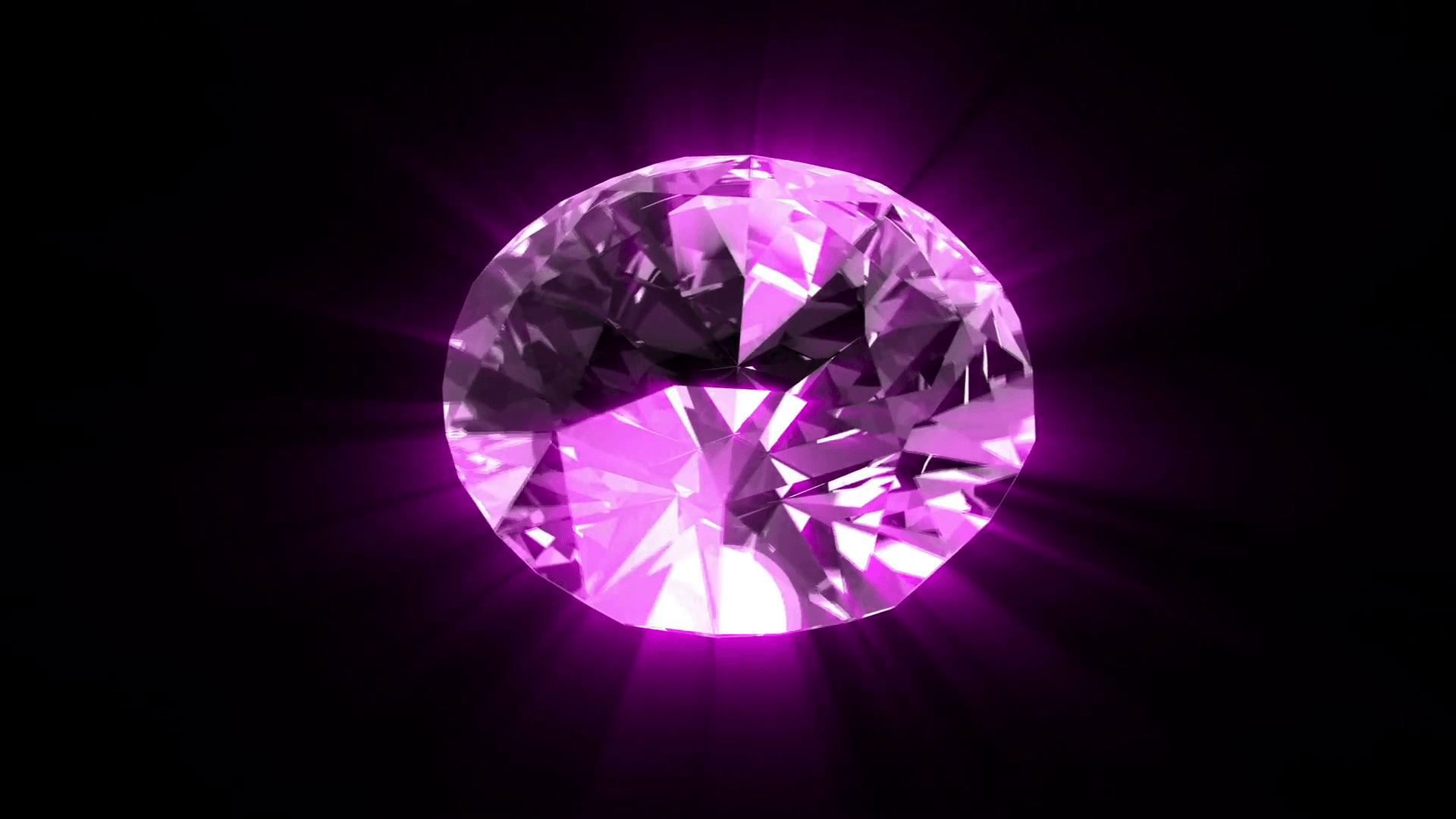 Diamante rosa rotante sfondo nero, 1920x1080 1080p, PC Desktop
