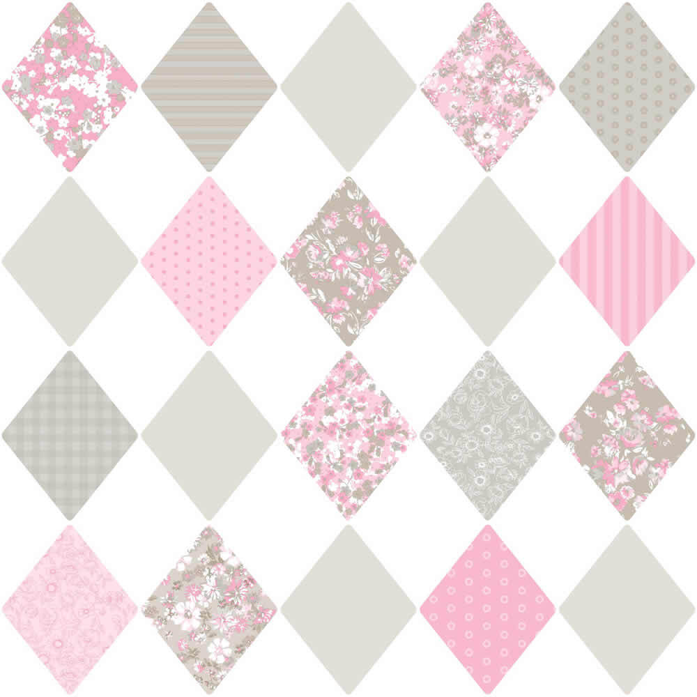 Diamanti rosa a motivi floreali, 1000x1000 HD, Desktop