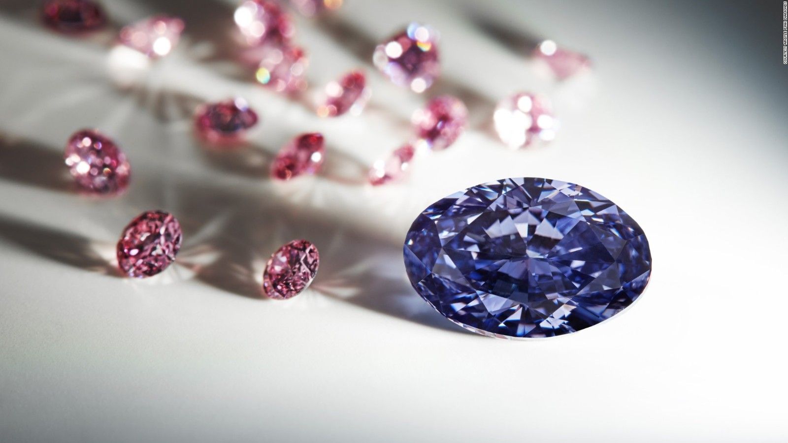Diamante blu e diamanti rosa, 1600x900 900p, Laptop