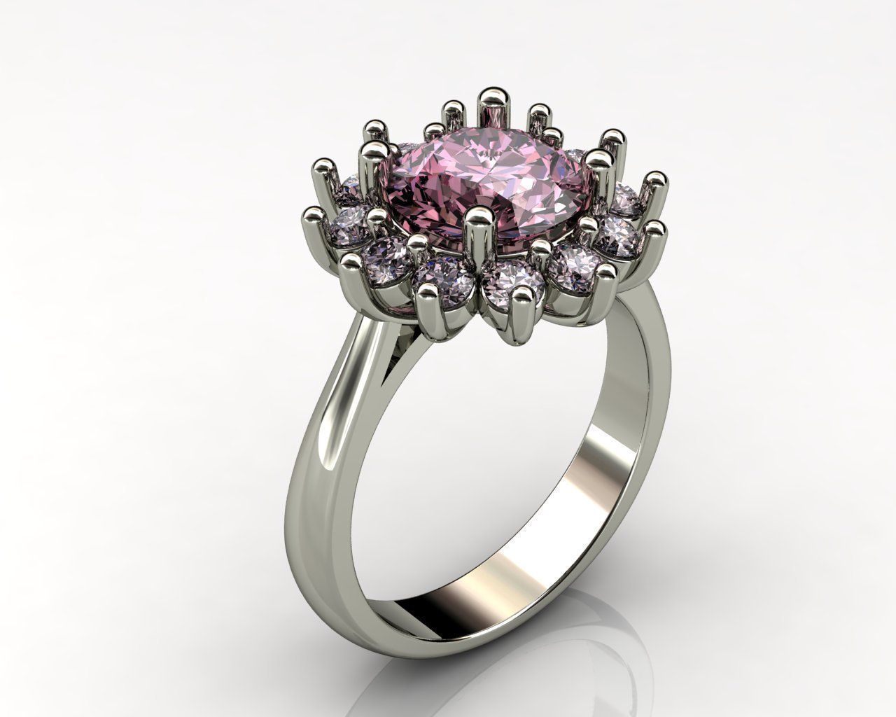 Anello con diamante rosa, 1280x1024 HD, Desktop