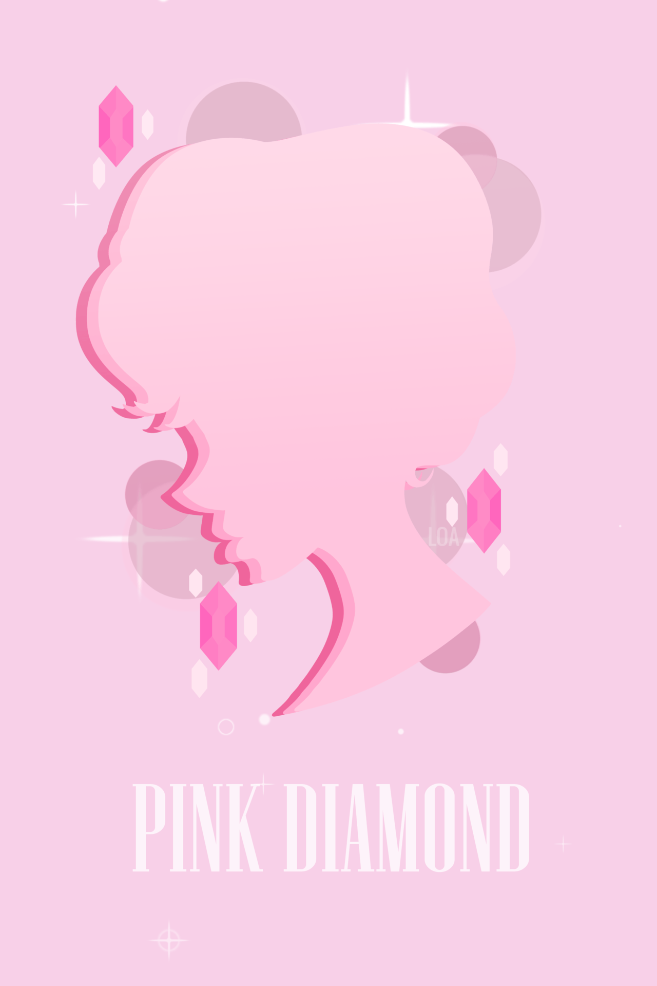 Silhouette Pink Diamond Steven Universe, 1280x1919 Full HD Verticale, iPhone