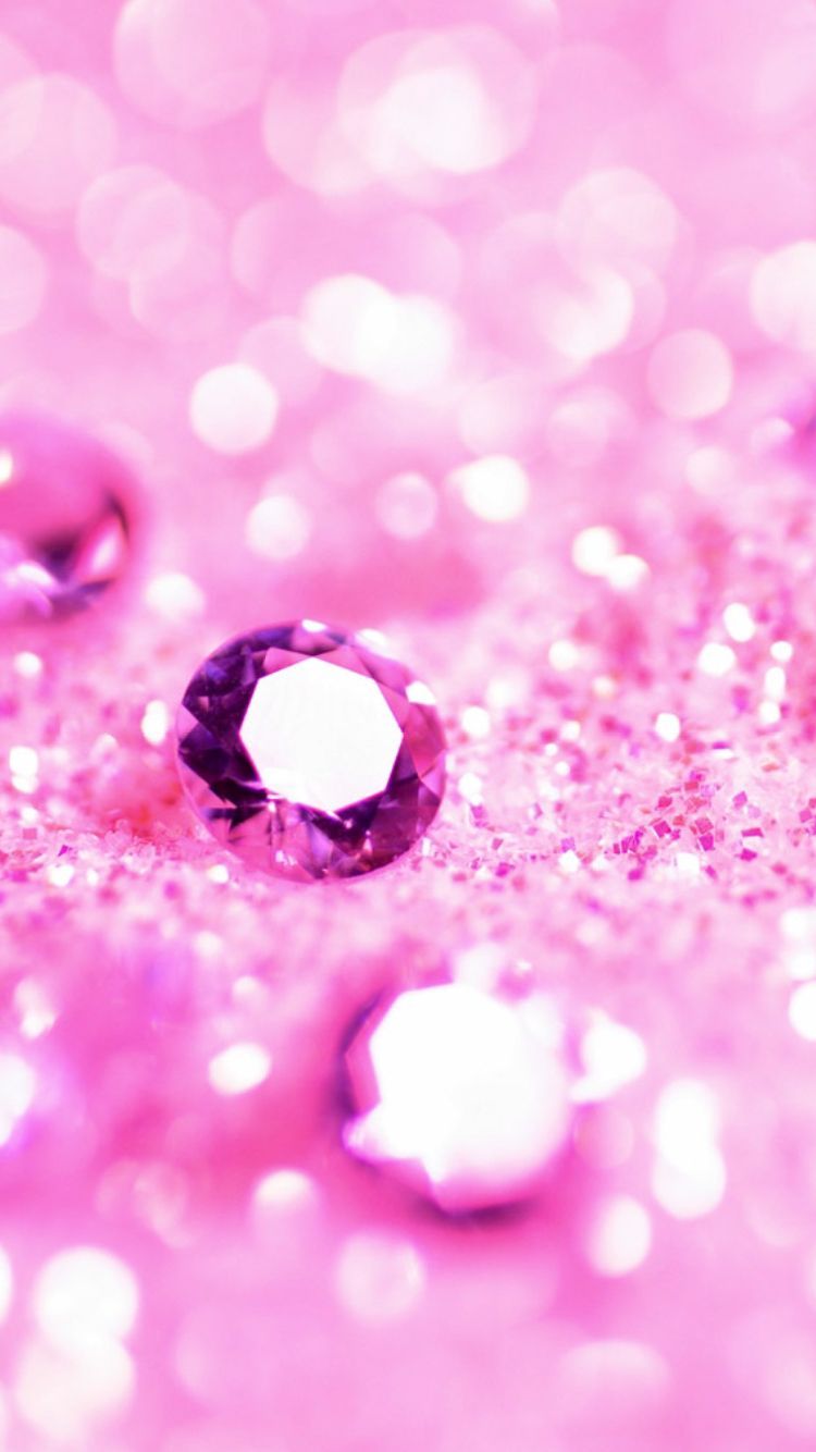 Diamanti rosa scintillanti glitter, 750x1334 Verticale, Mobile
