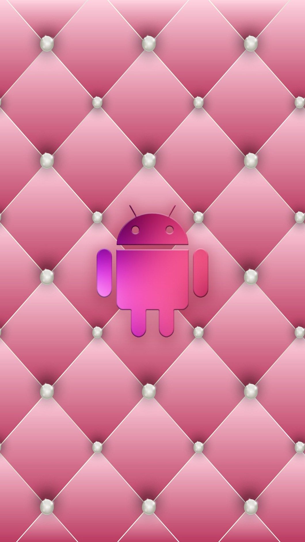 Logo Android su trapunta rosa, 1060x1884 Verticale, Mobile