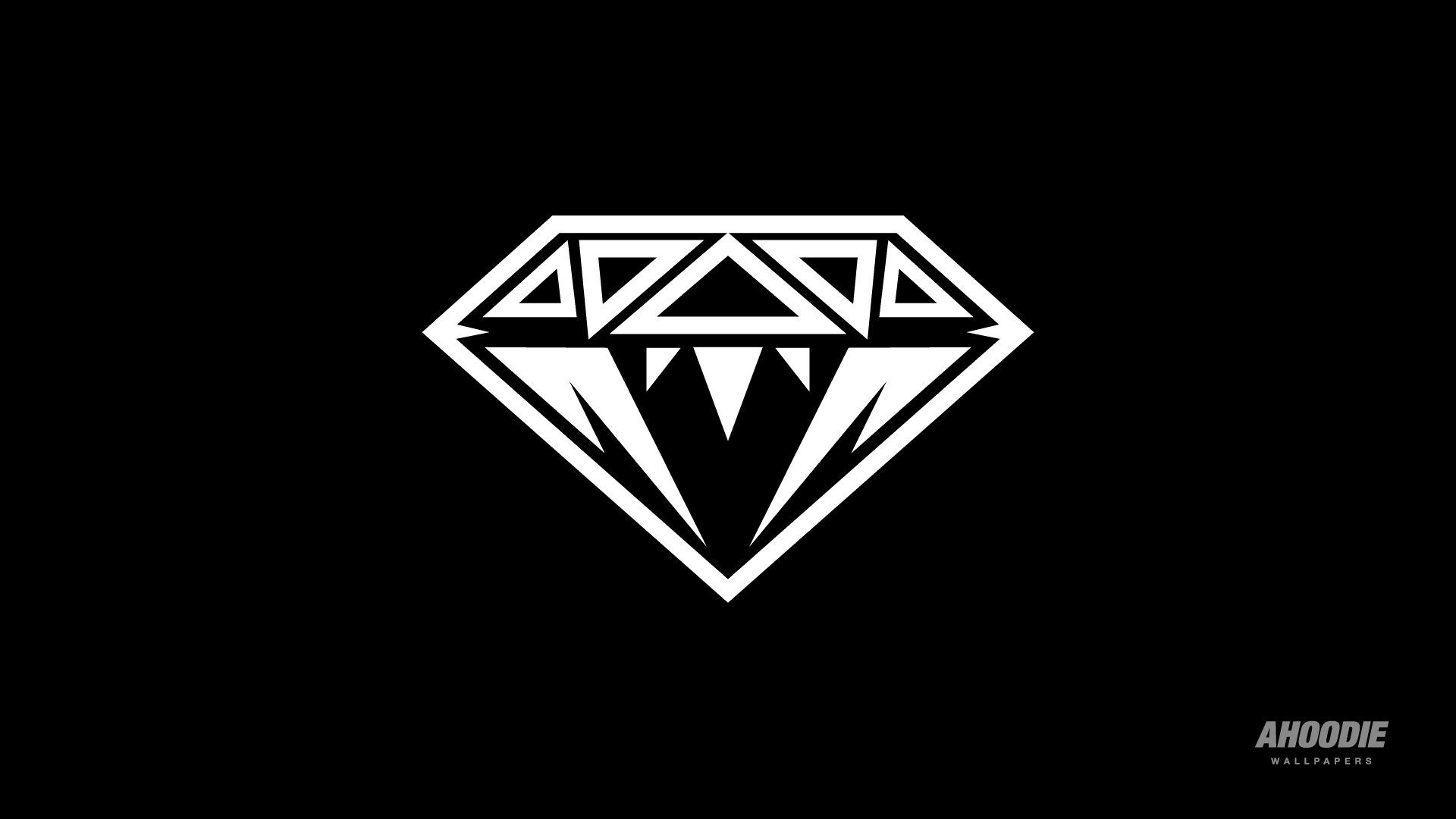 Logo Diamond dorato su nero, 900x900 HD, iMac