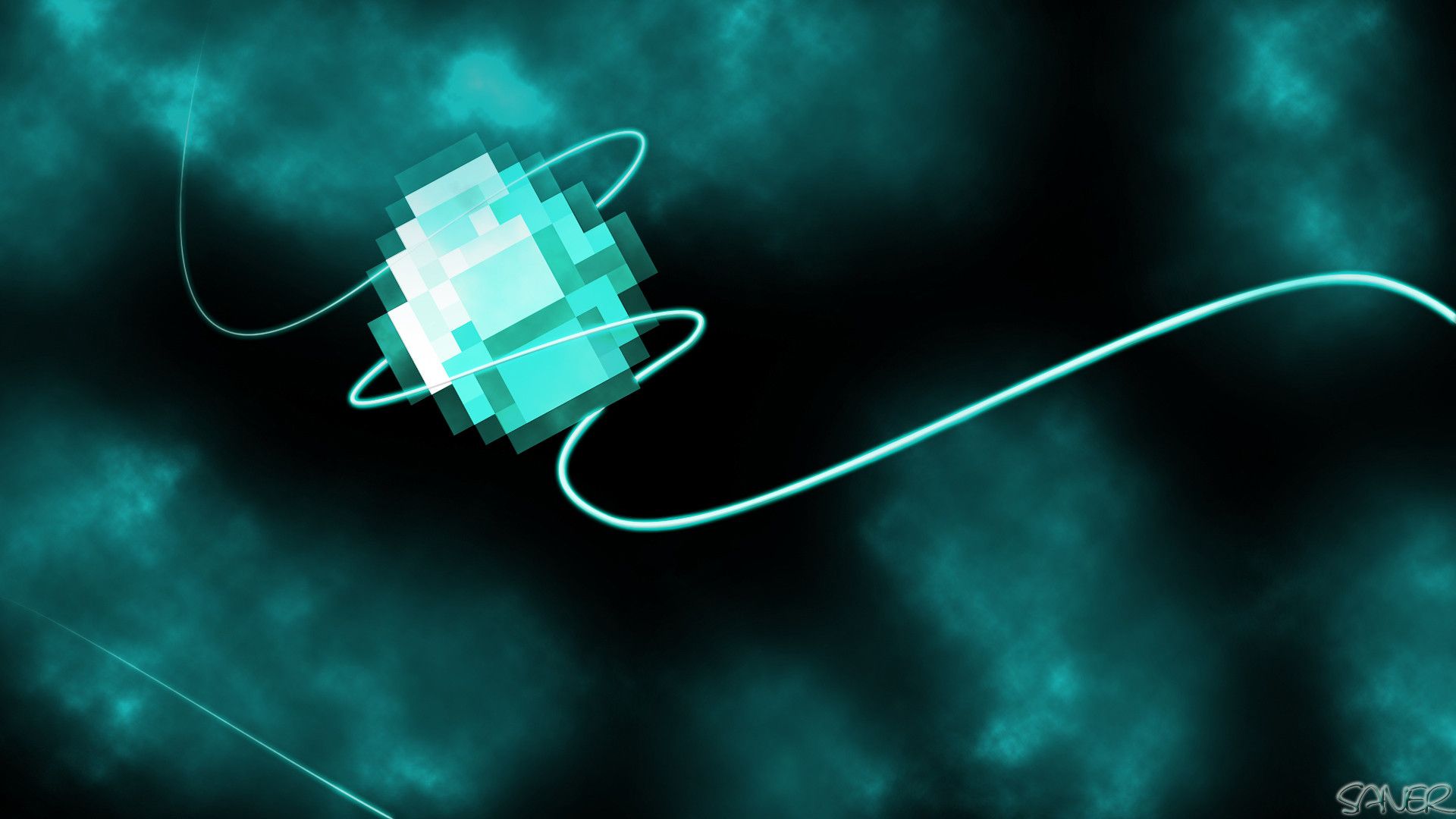 Spada di diamante Minecraft, gioco sandbox, 1920x1080 1080p, Laptop