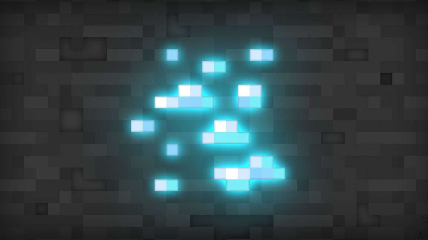 Diamante pixel Minecraft turchese, gioco sandbox, 1920x1080 Full HD 1080p, Laptop