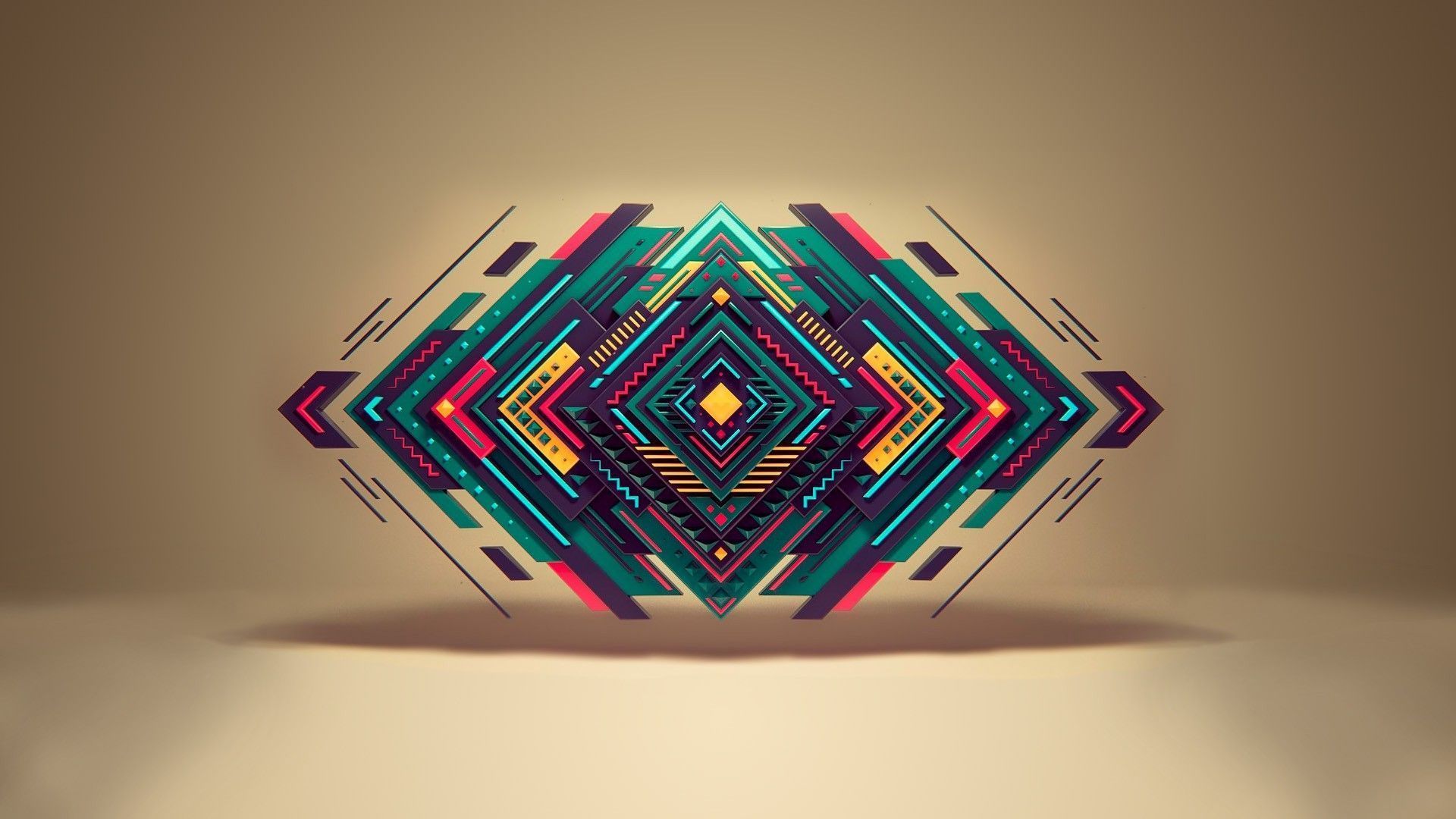 Diamante geometrico astratto colorato, 1920x1080 Full HD, Laptop