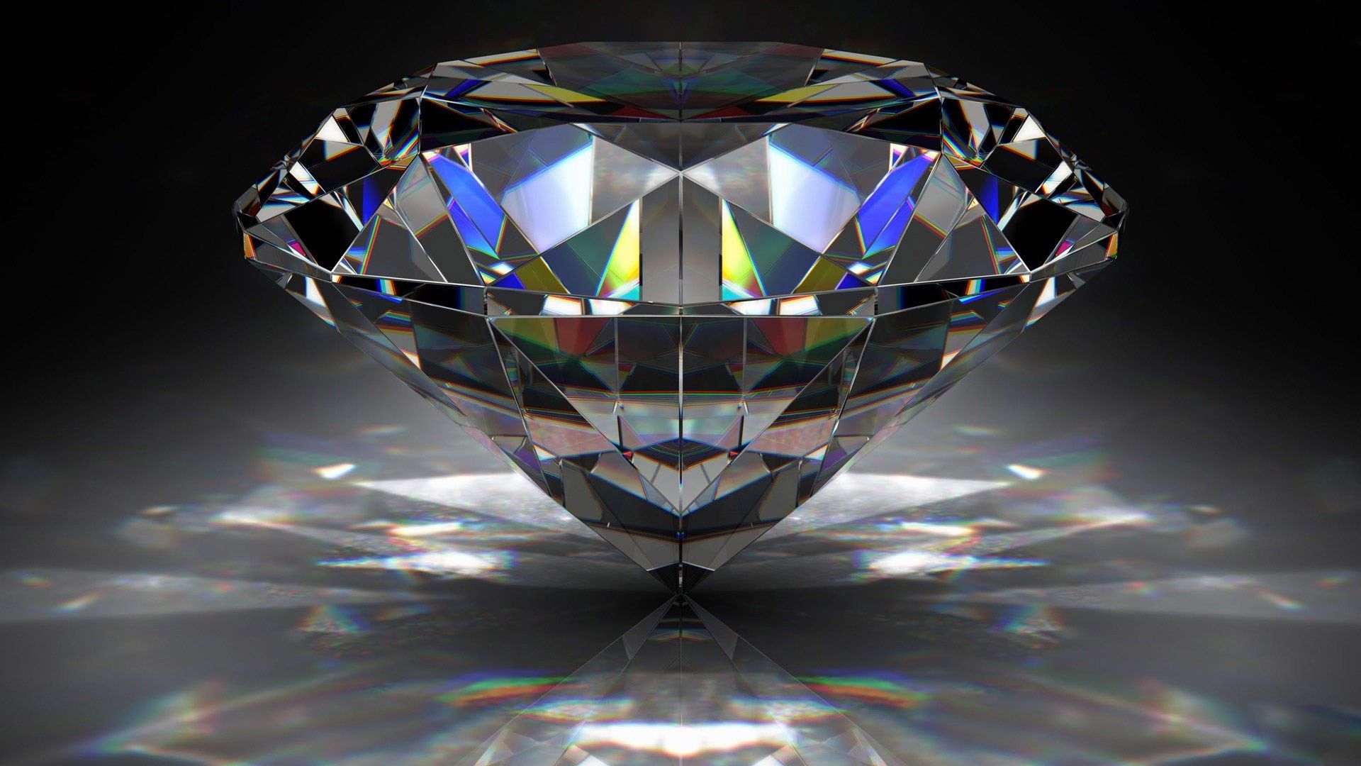 Diamante 3D scintillante nero, 1920x1080 1080p, Desktop