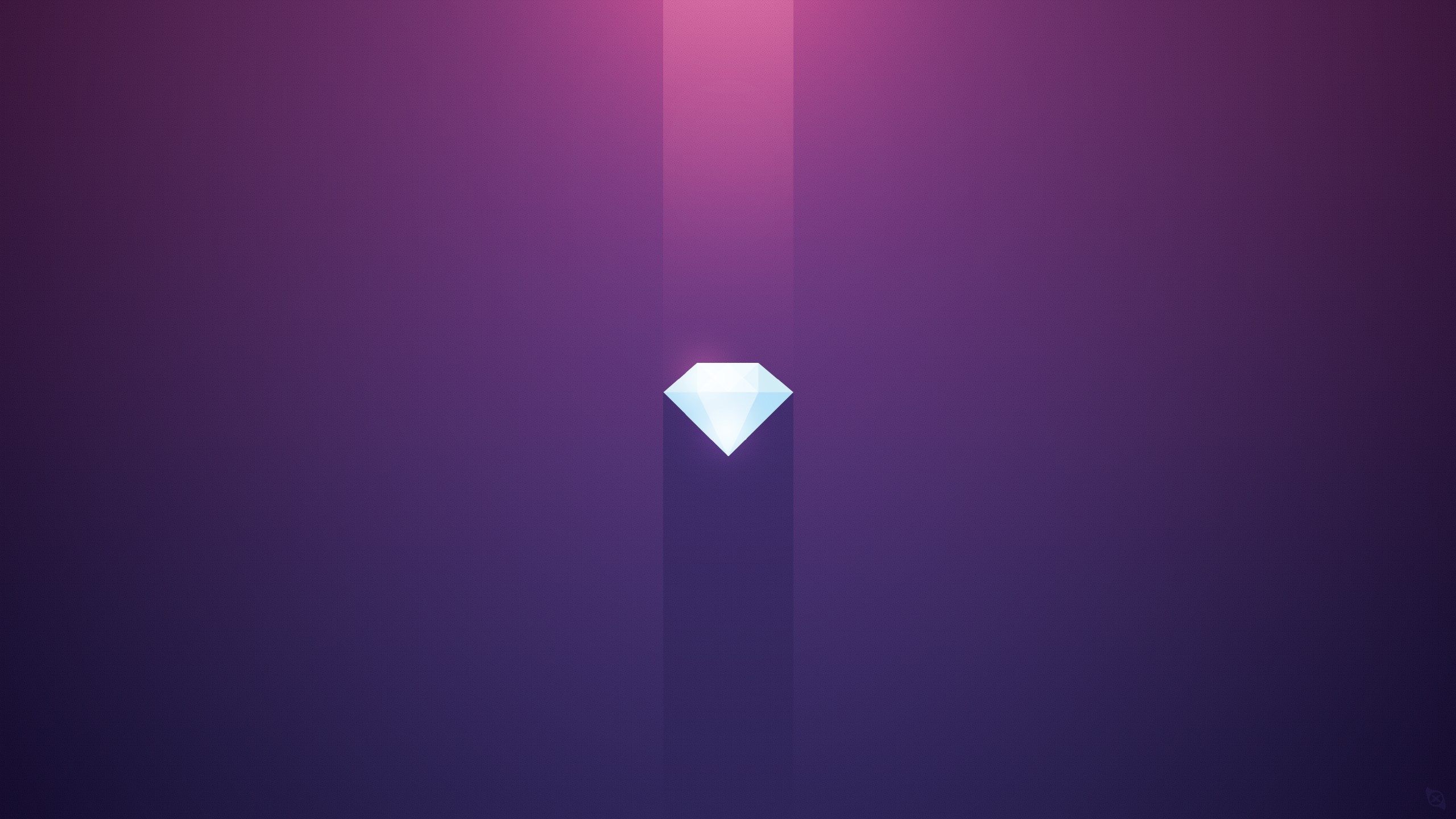 Diamante blu su viola, 2560x1440 1440p, Desktop