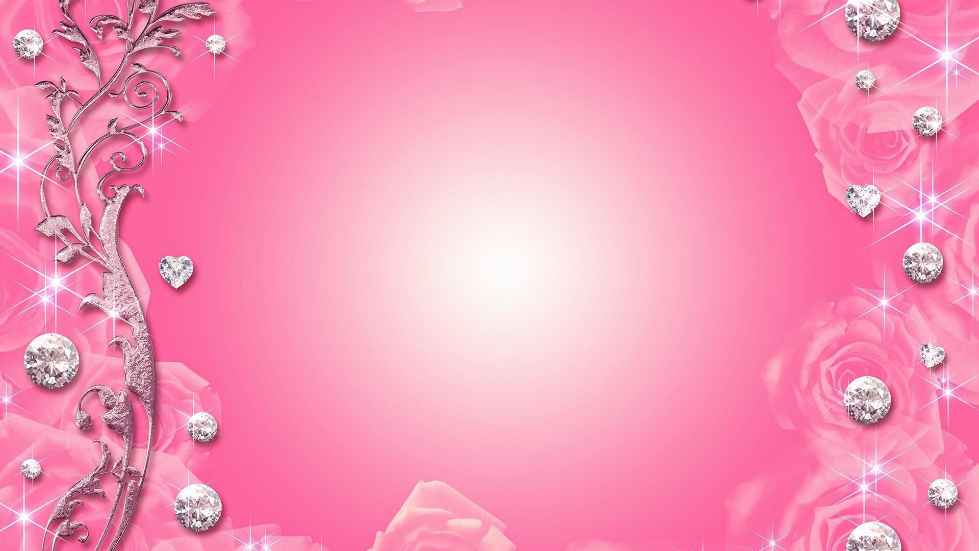 Diamanti e rose rosa, 1920x1080 1080p, Desktop