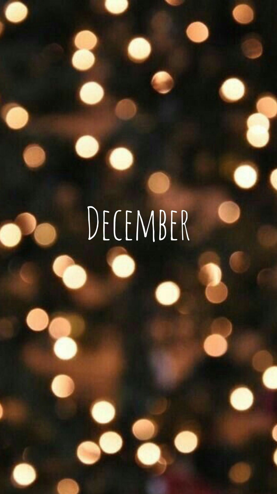 Luci bokeh dorate natalizie, 1080x1920 Full HD Verticale, Smartphone