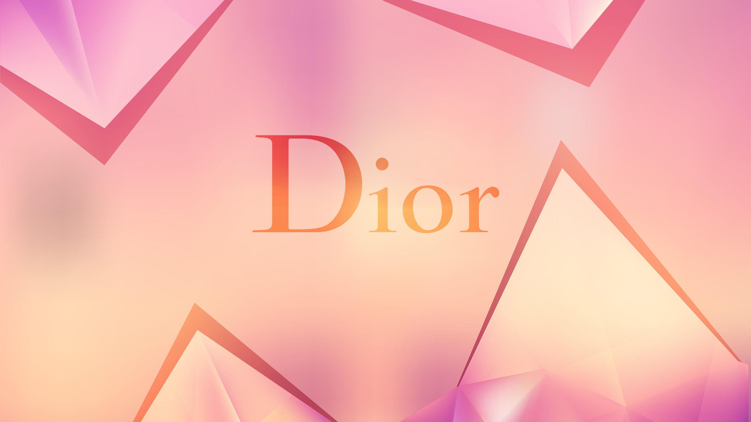 Logo Dior triangoli rosa, 2560x1440 2K, PC Desktop