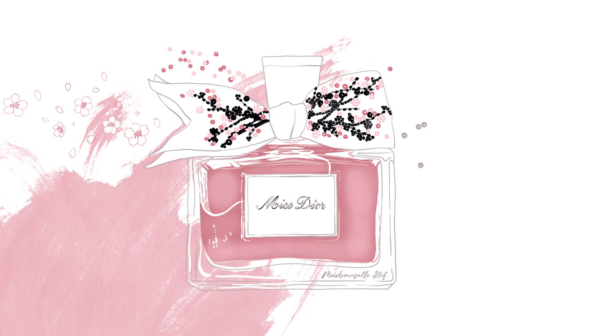 Flacone profumo Miss Dior rosa, 1920x1080 1080p, Desktop
