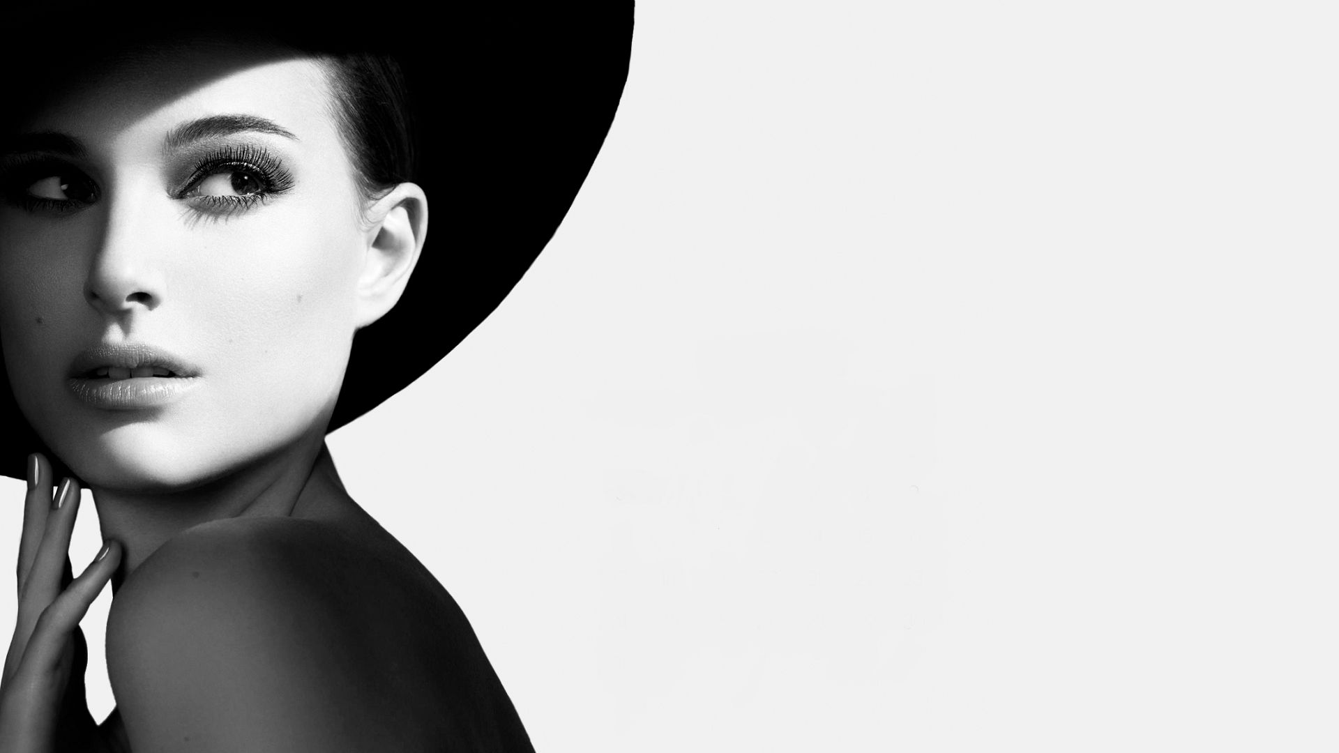 Donna con cappello bianco e nero, 1920x1080 Full HD, PC Desktop