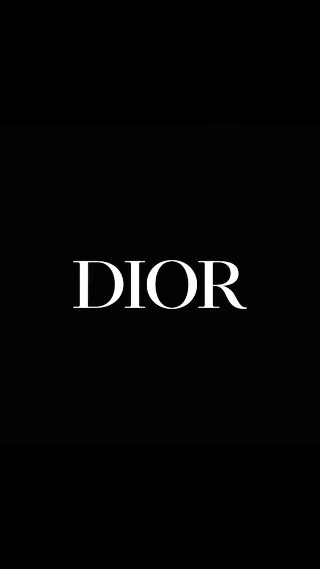 Logo Dior sfondo nero, 1080x1920 Verticale, Telefono