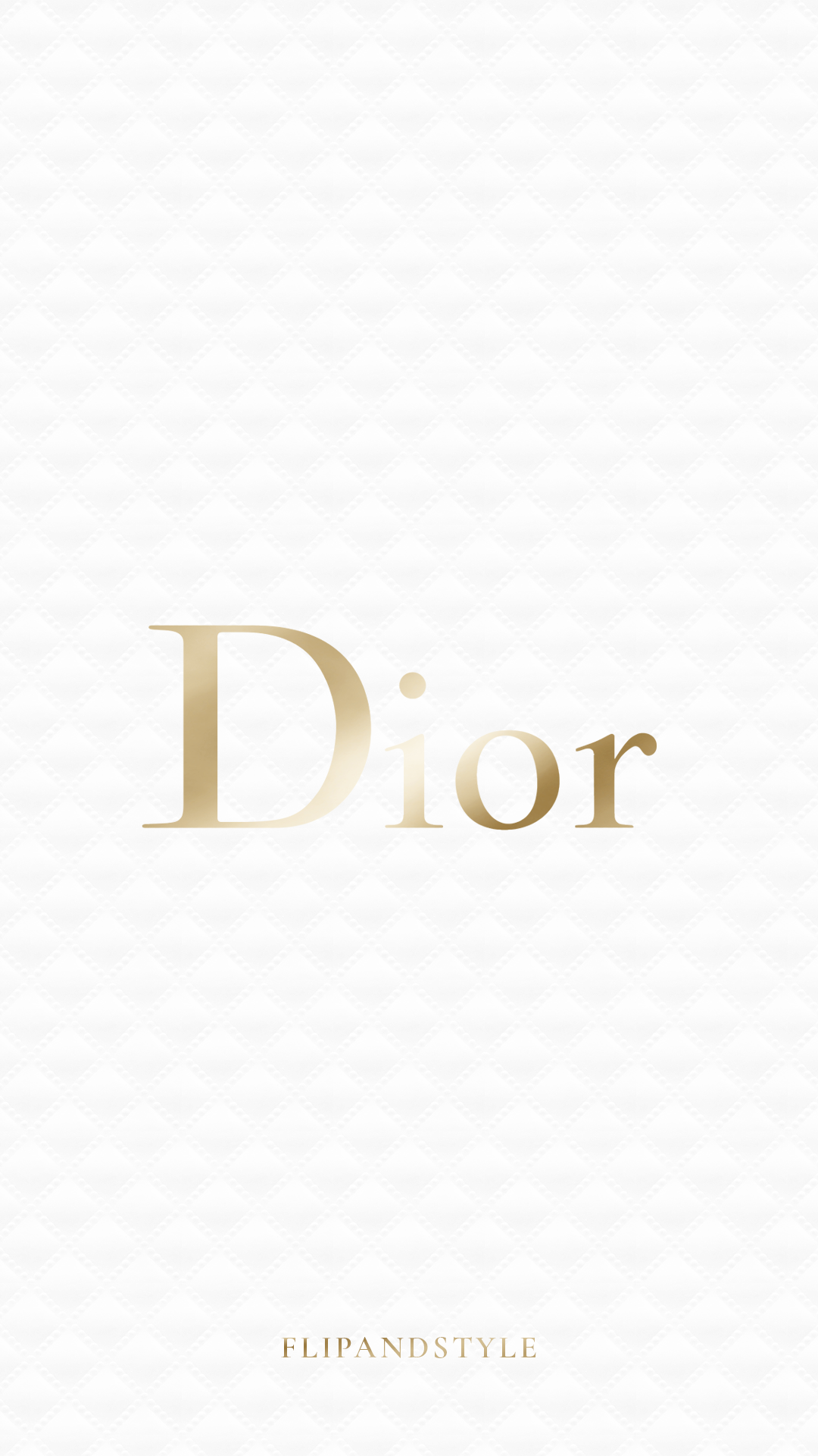 Logo Dior dorato sfondo bianco, 1080x1920 Verticale, Telefono