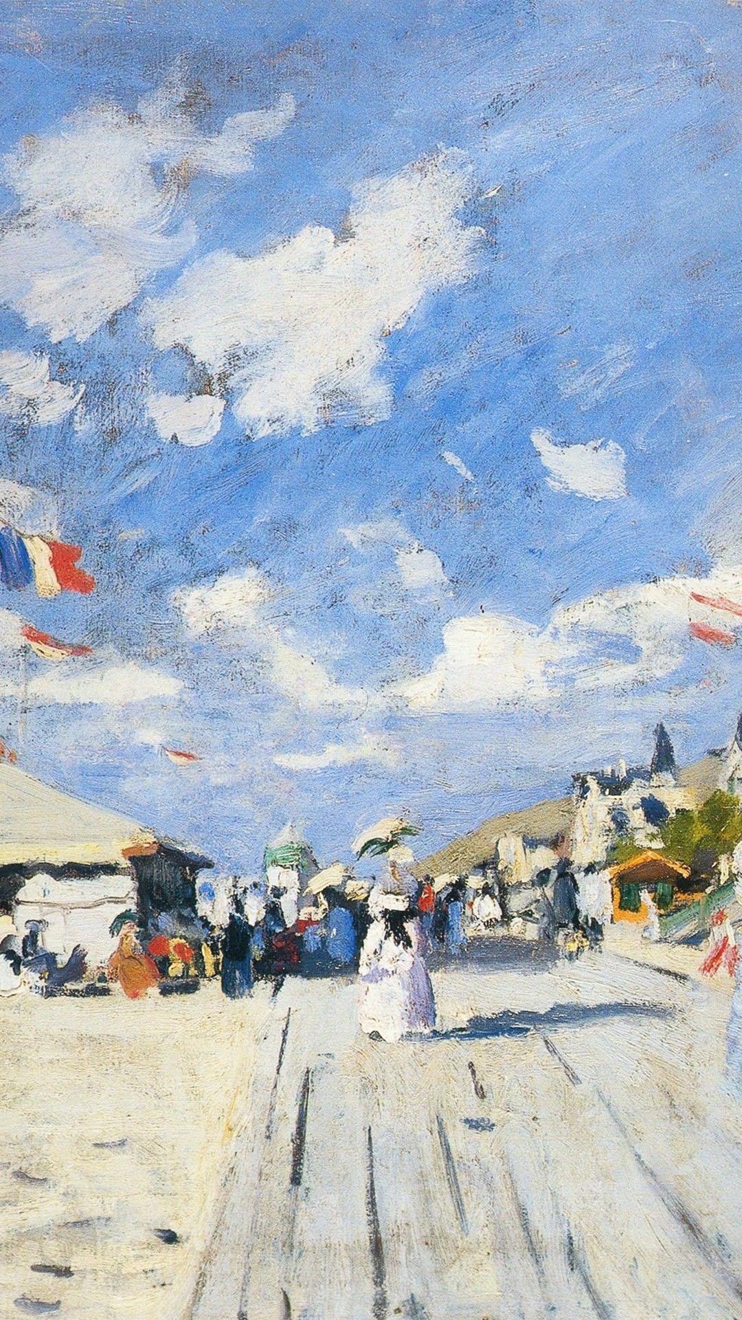 Dipinto Monet spiaggia Trouville, 1080x1920 Verticale, Samsung Galaxy