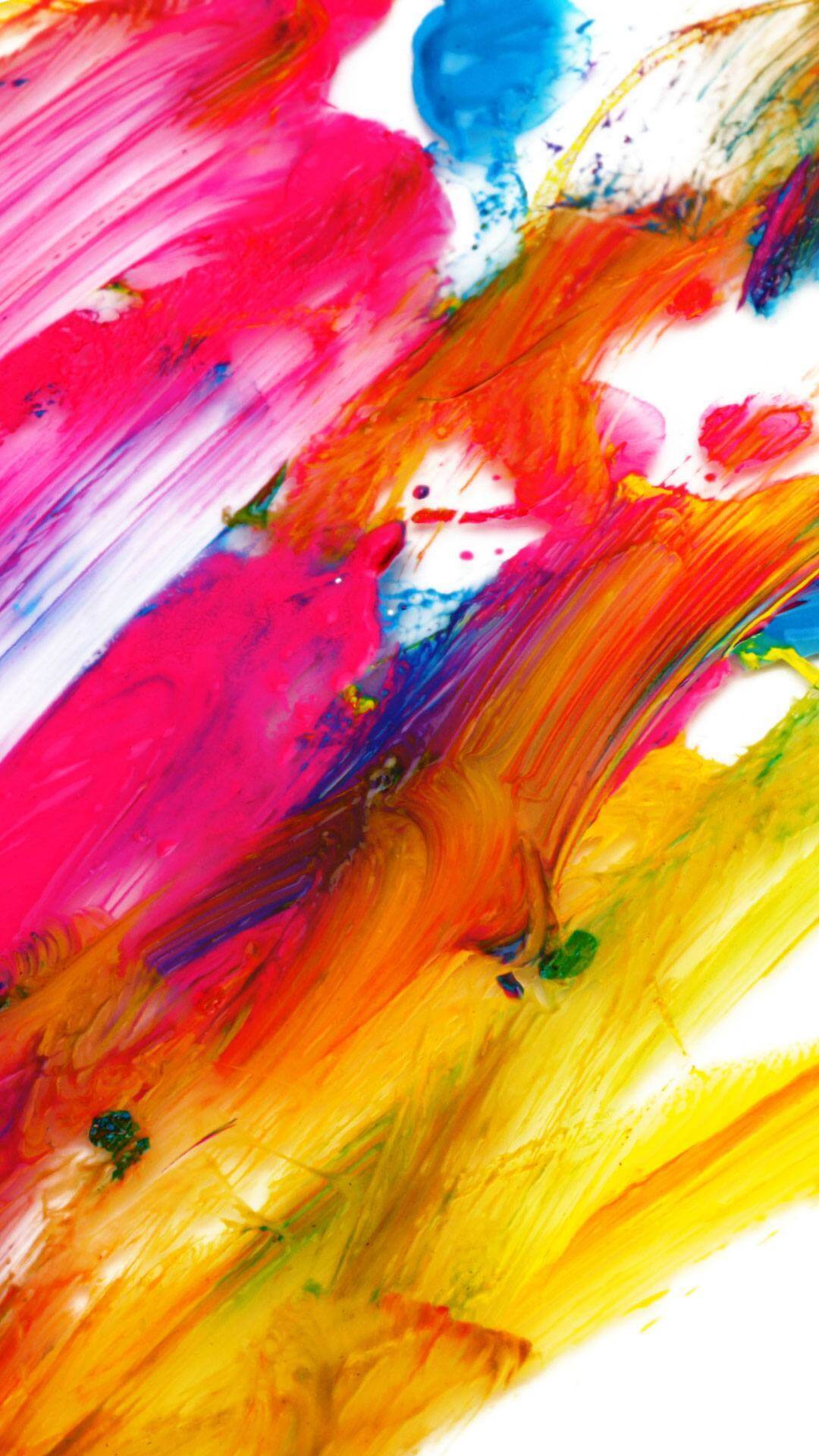 Pennellate astratte multicolori, 1080x1920 Full HD Verticale, iPhone