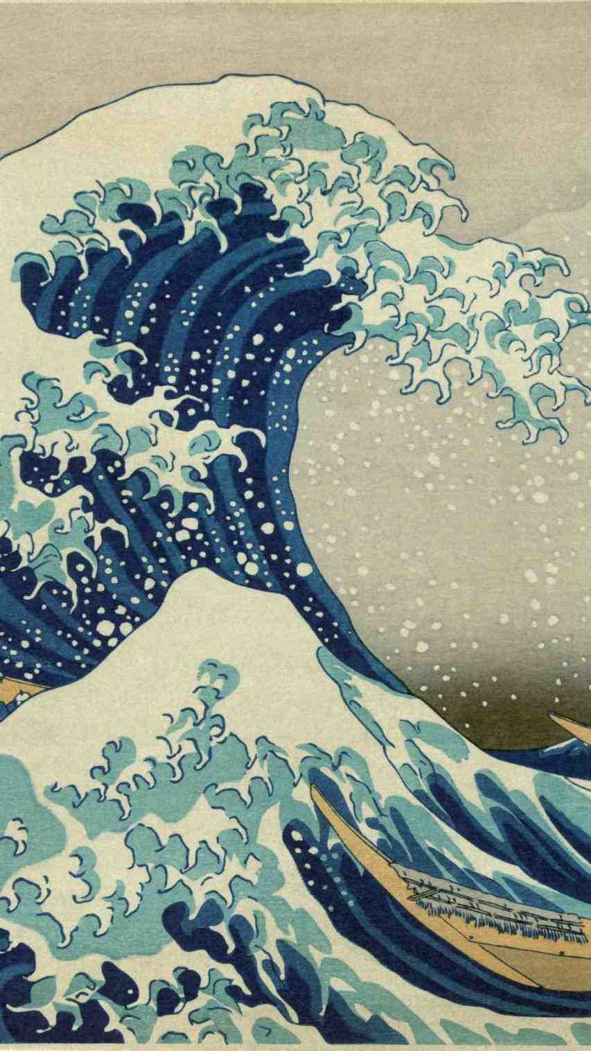 La grande onda di Kanagawa, 853x1517 Verticale, Android