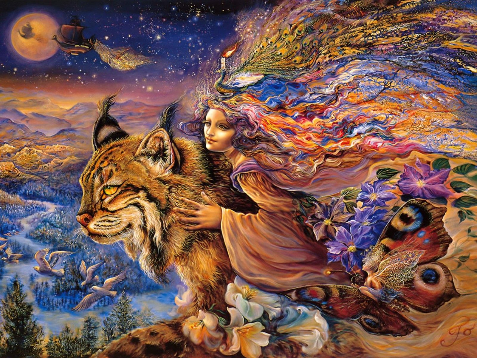 fata lince fantasy Josephine Wall, 1600x1200 900p, MacBook Air