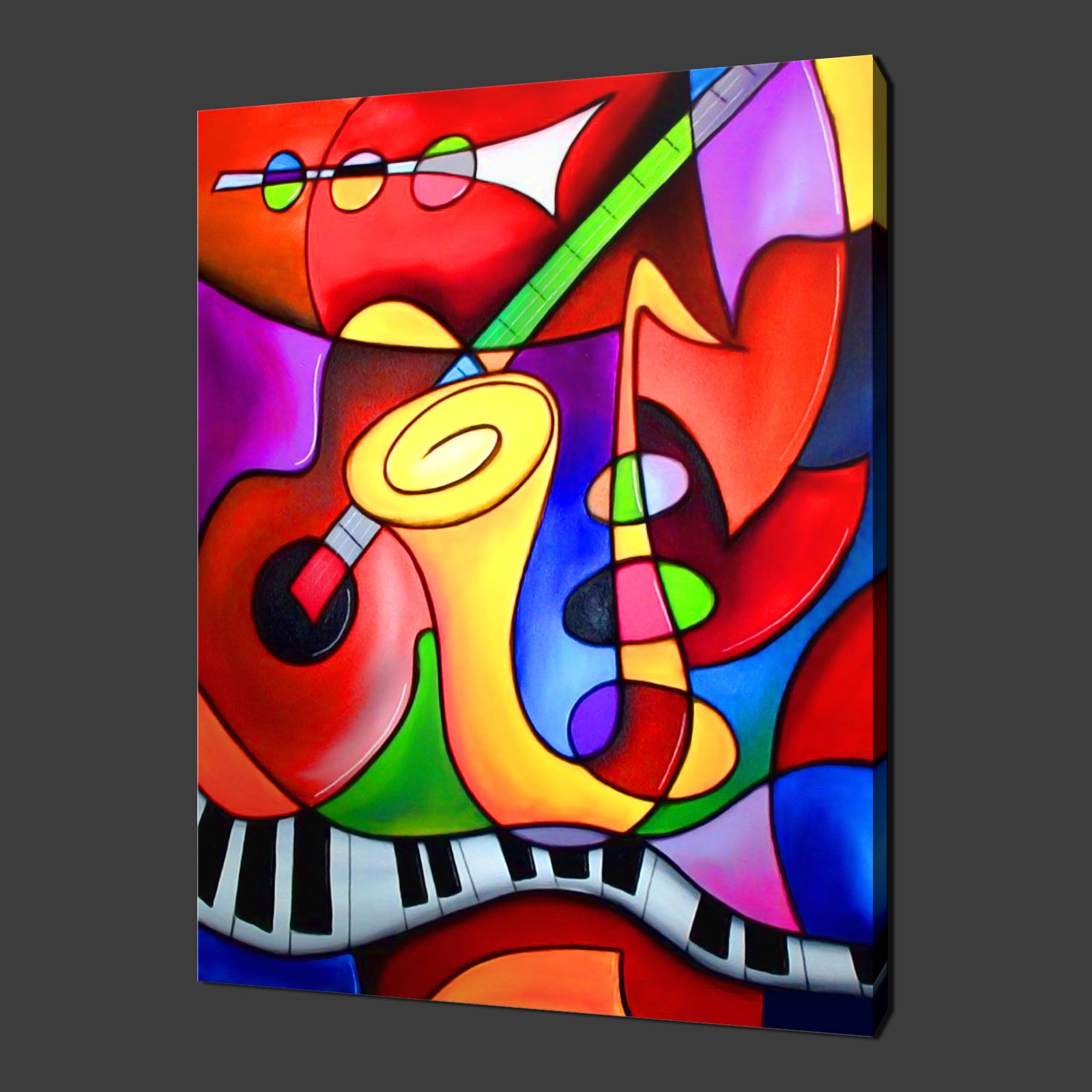 tromba sassofono astratto cubista, 1600x1600 900p, PC