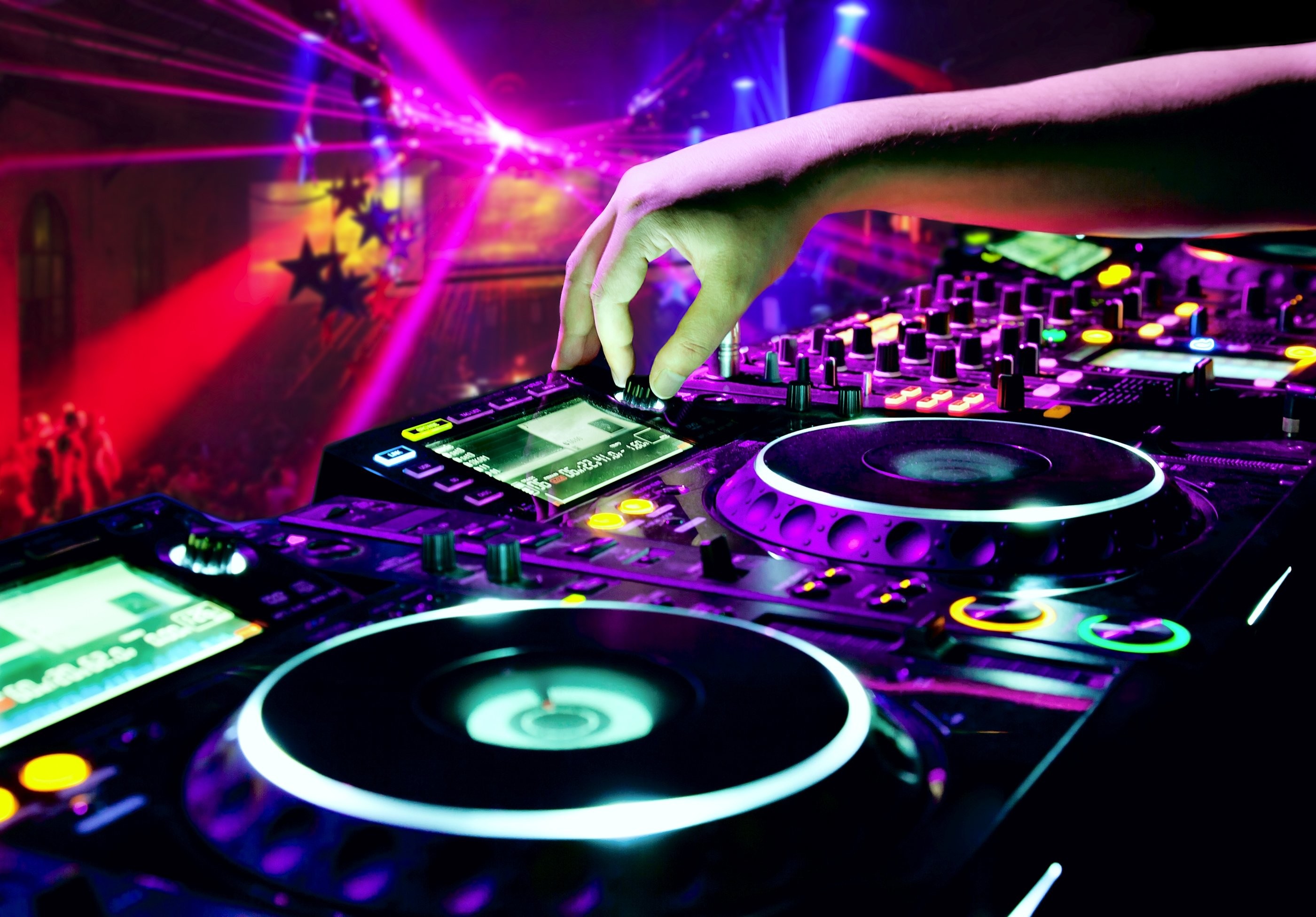 Discoteca con luci laser colorate, 1024x768 HD, iMac