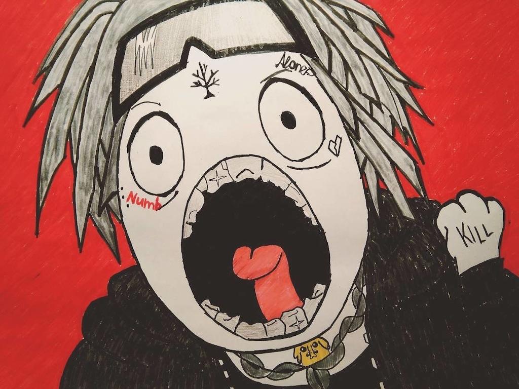 XXXTentacion cartone rosso, 1024x768 HD, Desktop