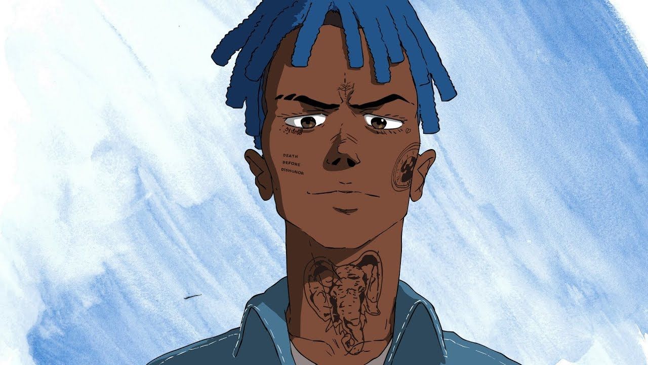 XXXTentacion capelli blu animato, 1280x720 HD, Desktop