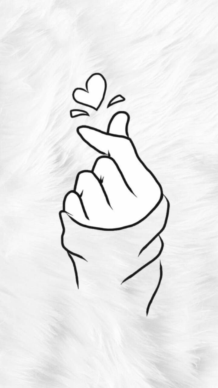 Mano disegno cuore finger heart, 720x1280 Verticale, Telefono