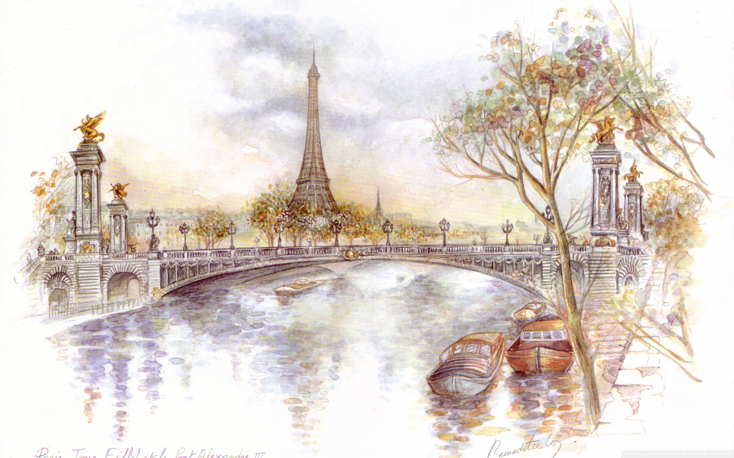 Disegno Torre Eiffel Parigi, 2560x1600 WQXGA, MacBook Pro