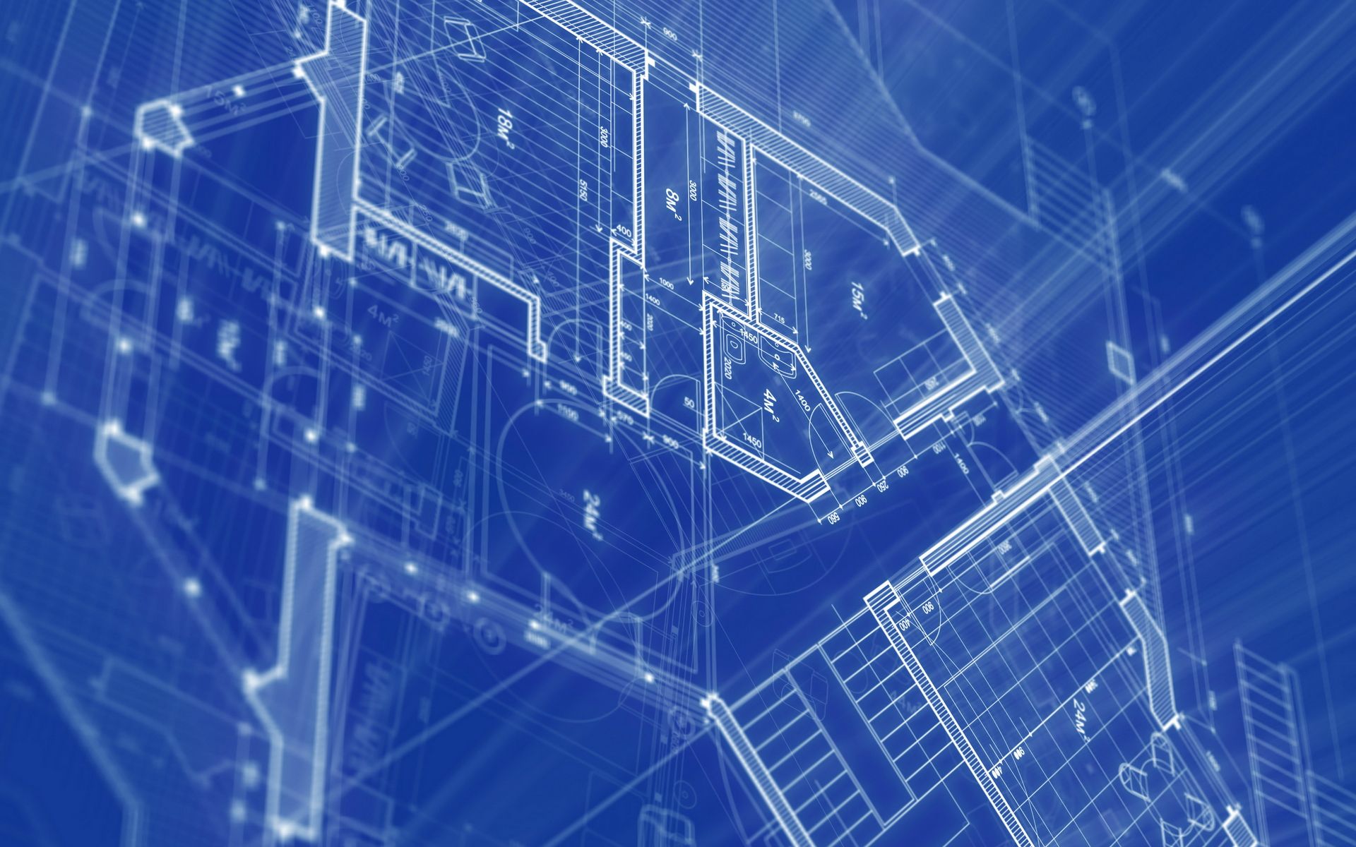 Planimetria blueprint architettonica blu, 1920x1200 Full HD+ WUXGA, Laptop