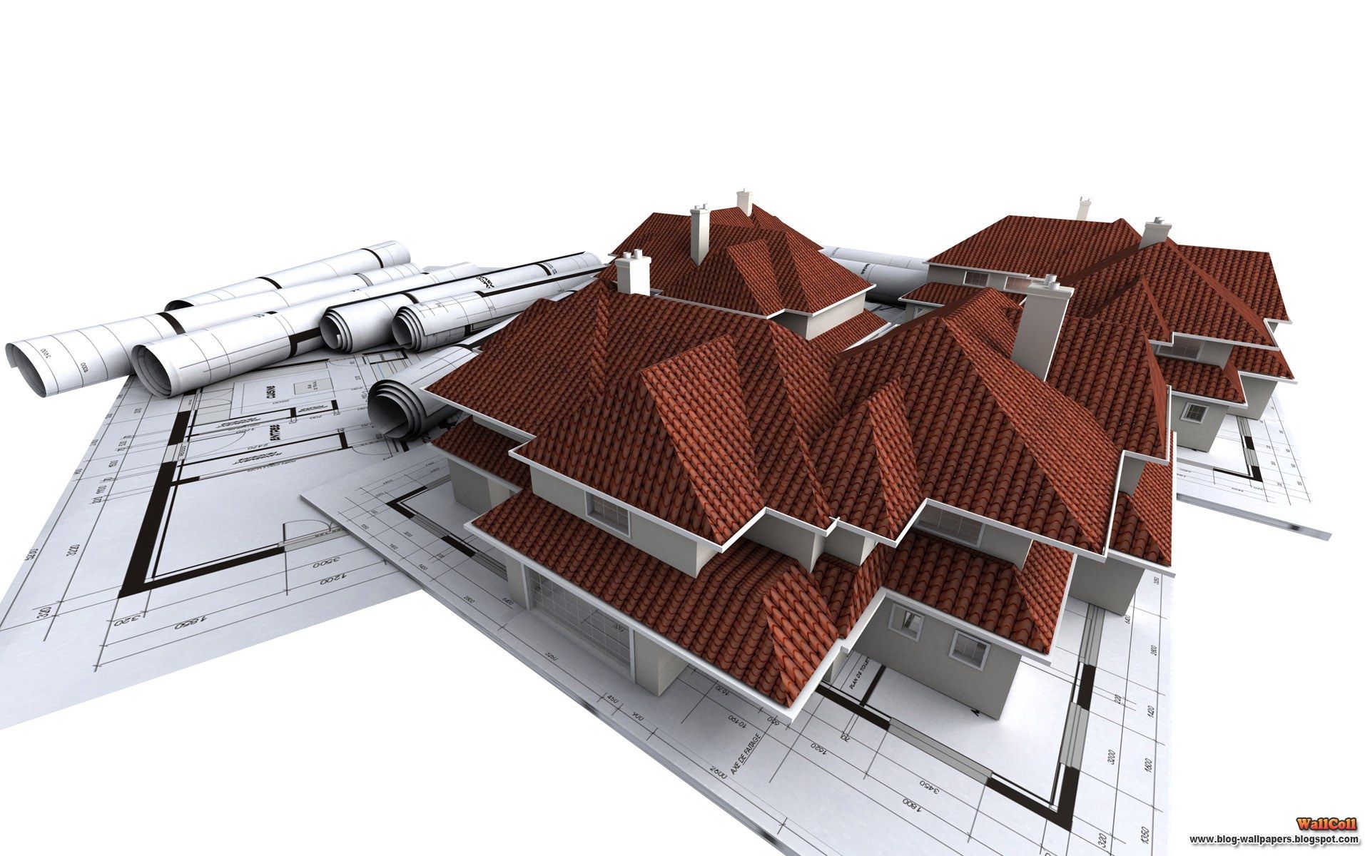 Modello 3D casa su progetti, 1920x1200 Full HD+ WUXGA, PC
