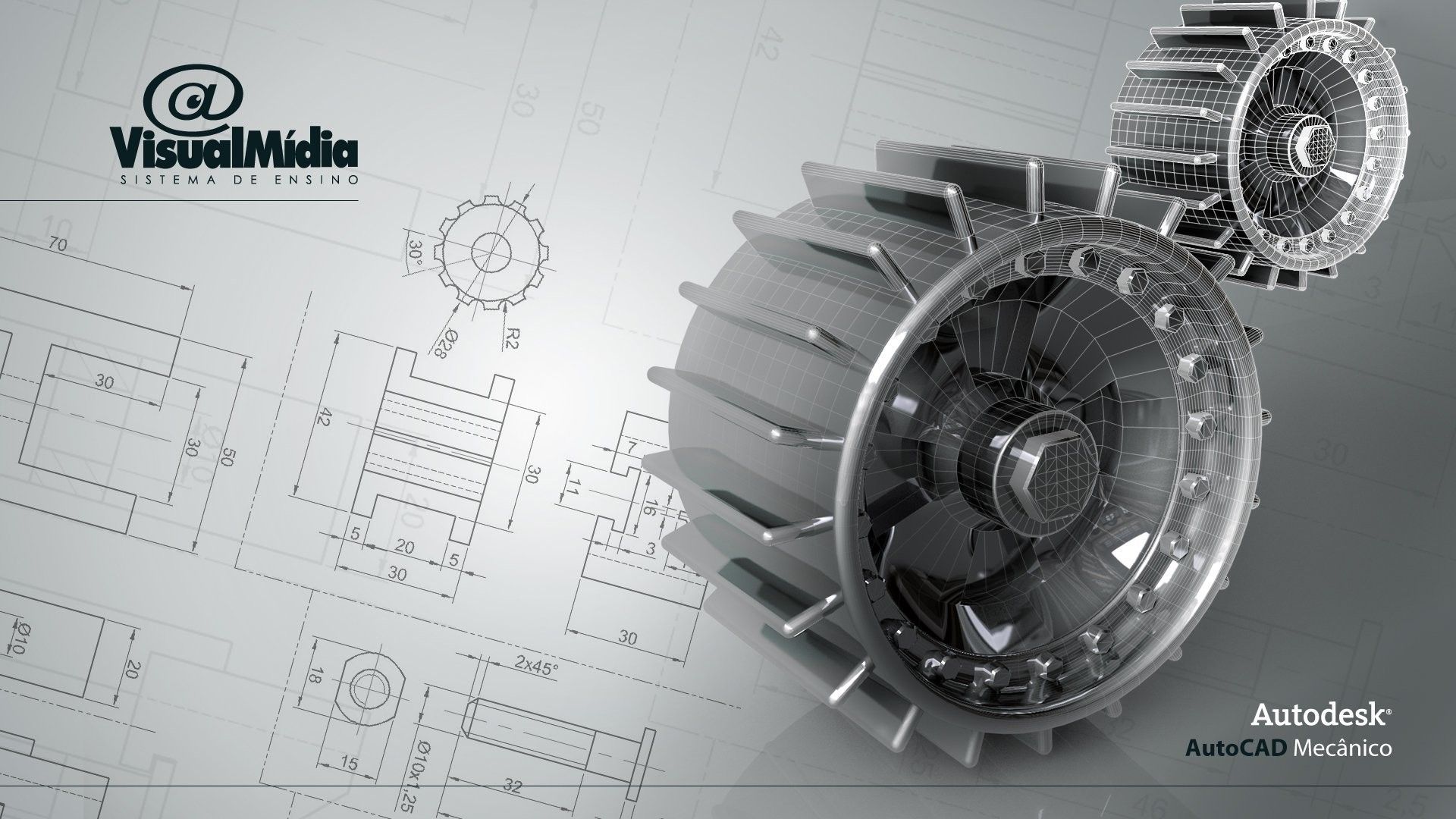 Ingranaggio meccanico disegno tecnico, 1920x1080 Full HD, Desktop