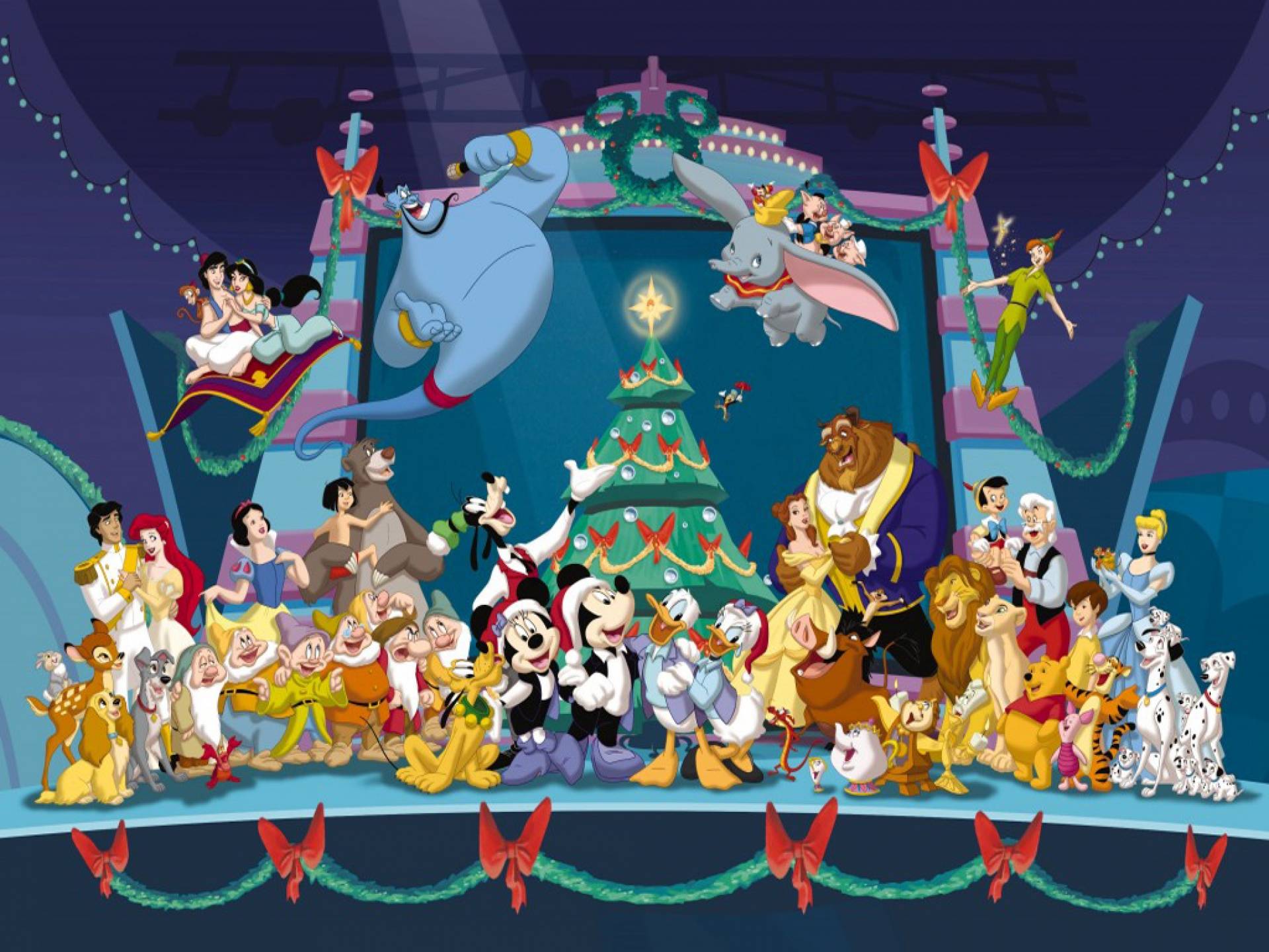 Castello Disney notturno illuminato, 2048x1362 alta risoluzione, Desktop