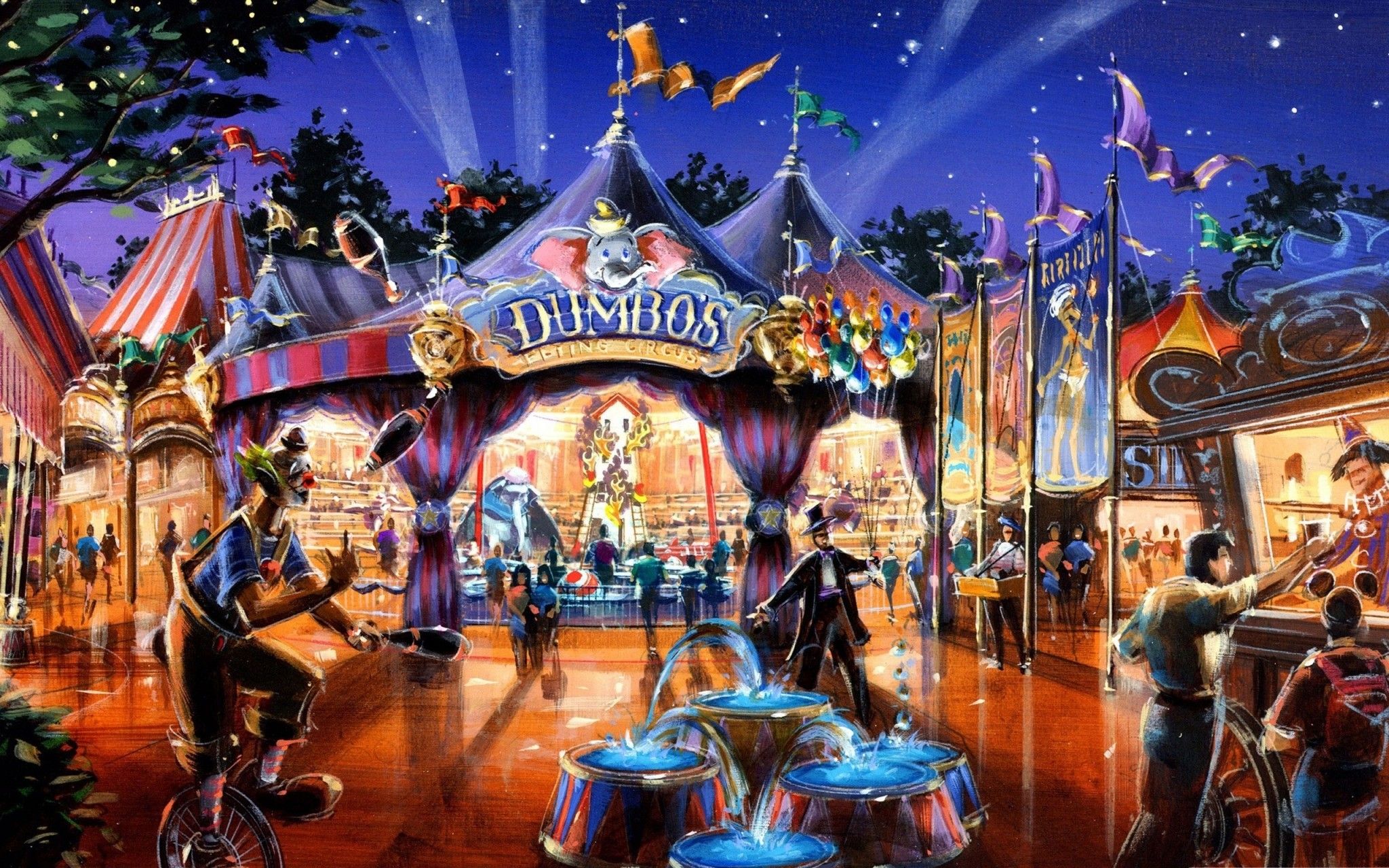 Giostra Dumbo circo Disney, 2048x1280 Hi-Res, PC Desktop