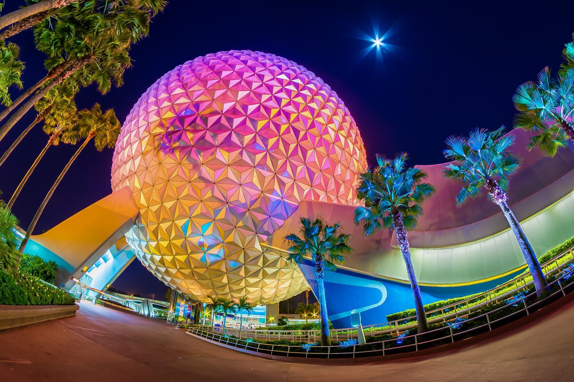 Spaceship Earth Epcot notturno, 1936x1291 Full HD+ WUXGA, Laptop