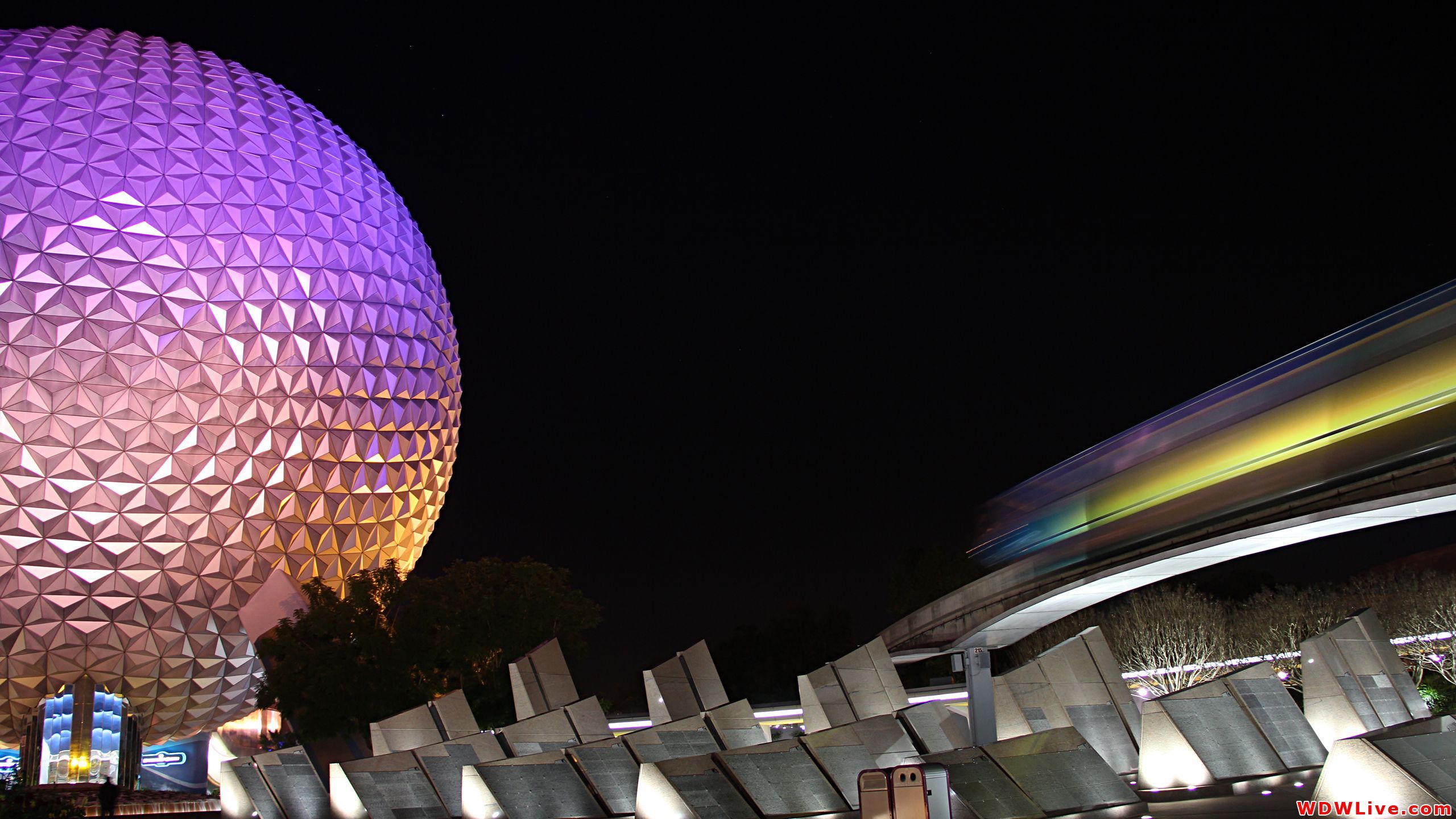 Spaceship Earth Epcot notte, 2560x1440 1440p, Monitor Gaming
