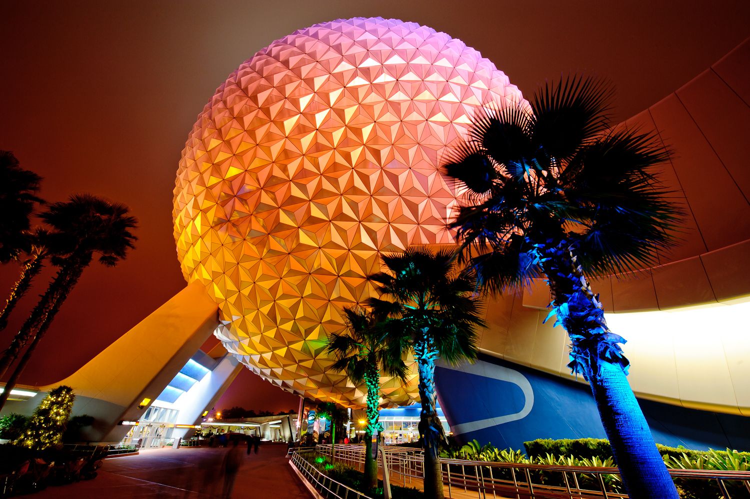Spaceship Earth Epcot notturna, 1500x998 720p, PC